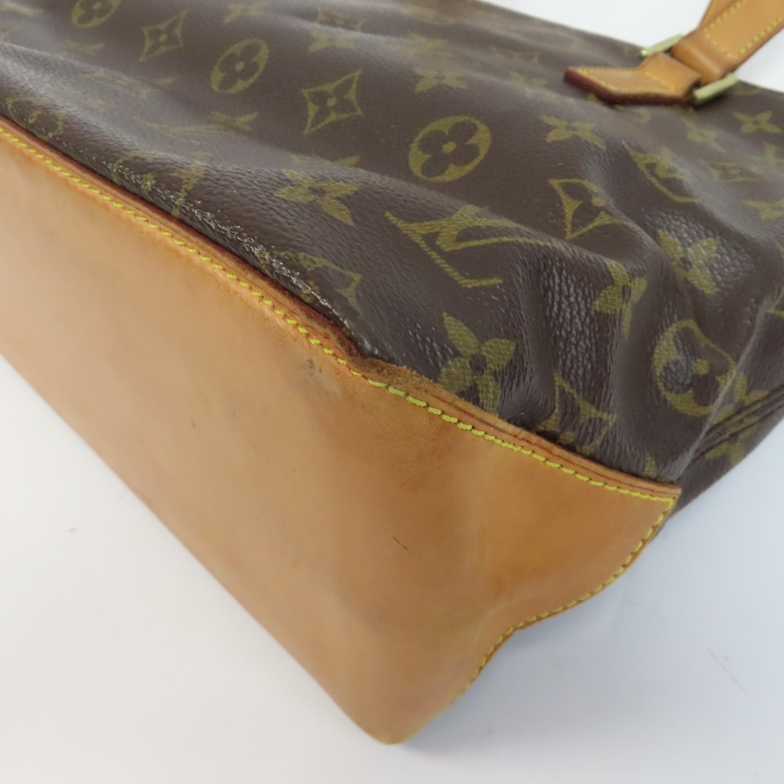 LOUIS VUITTON Monogram Cabas Piano金扣手挽袋啡色