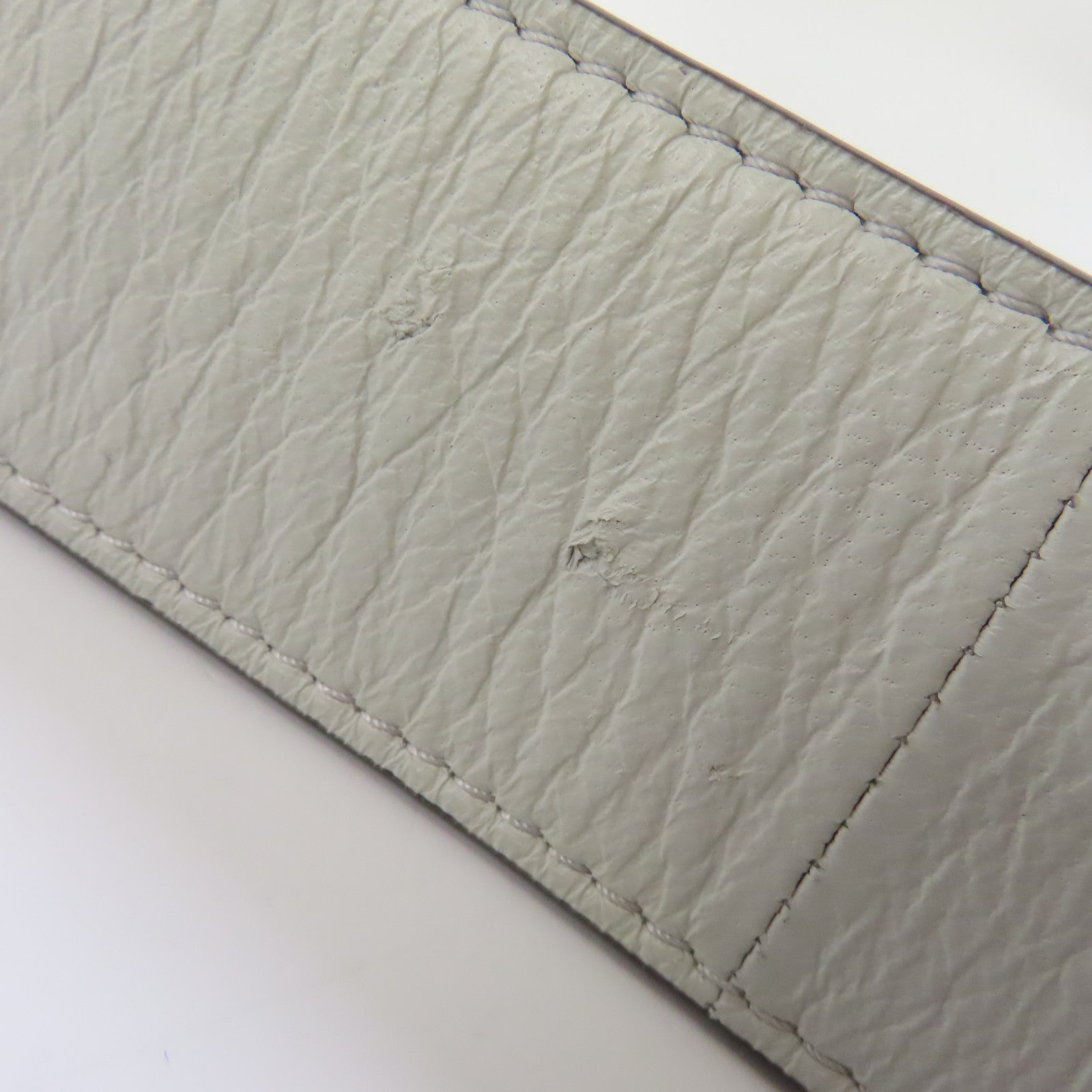 FENDI 牛皮皮革Baguette Bag金扣手挽肩背兩用袋白色