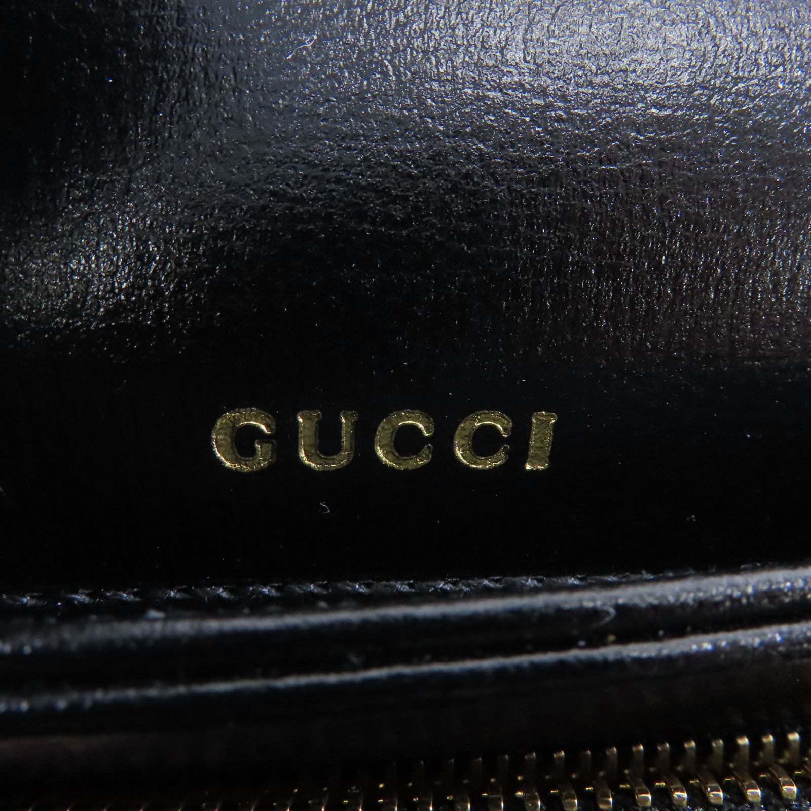 GUCCI 牛皮皮革Horsebit 1955金扣肩背袋黑色