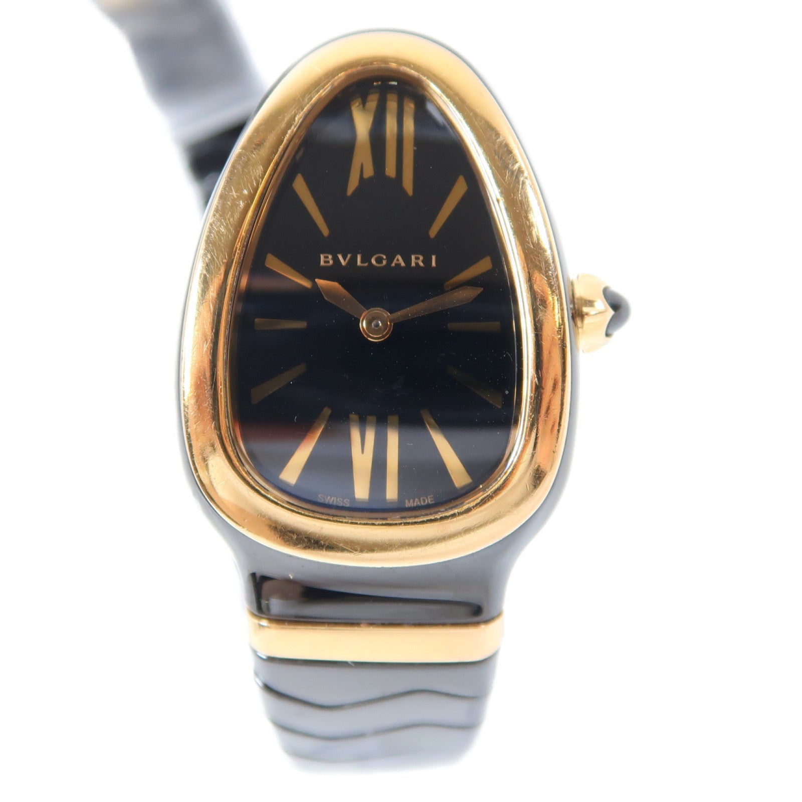 BVLGARI Serpenti Spiga Ceramic石英機芯手錶黑色