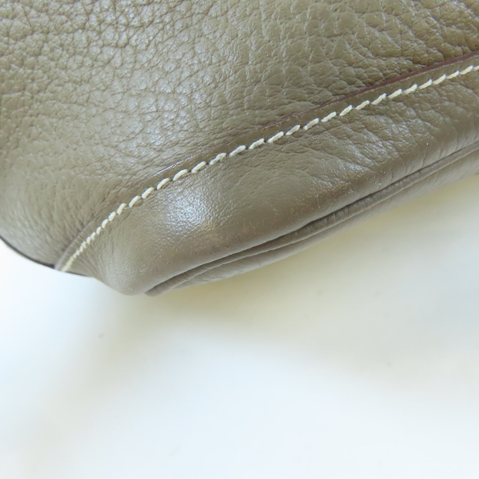 HERMES Country皮革Garden Party PM銀扣手挽袋Etoupe/大象灰色