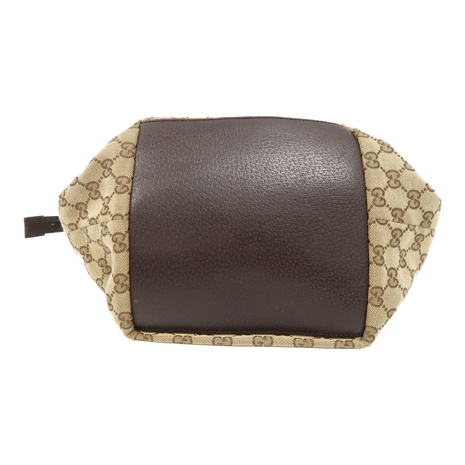 GUCCI 帆布Hand Bag銀扣手挽袋啡色