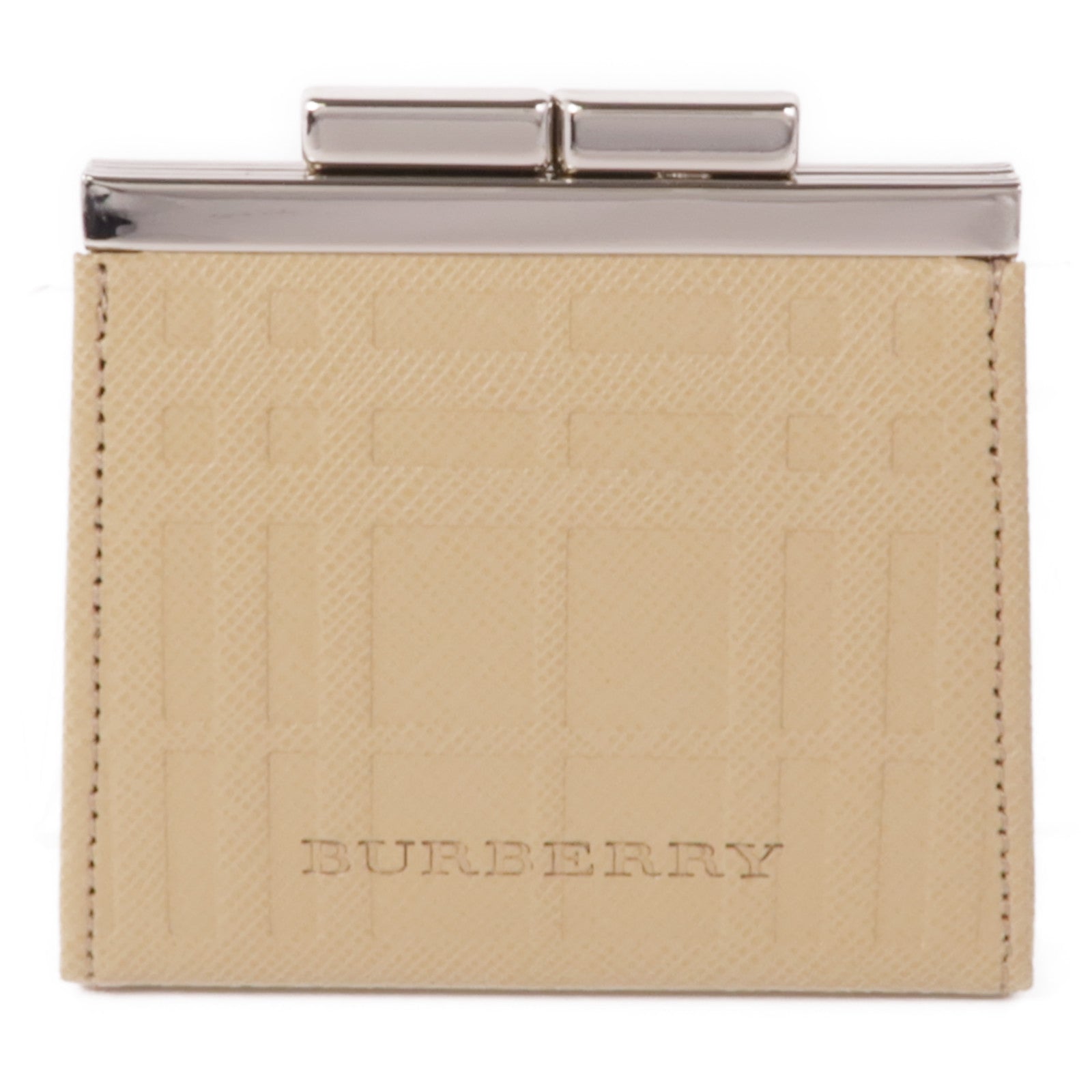 BURBERRY 牛皮皮革Coin Case銀扣零錢包