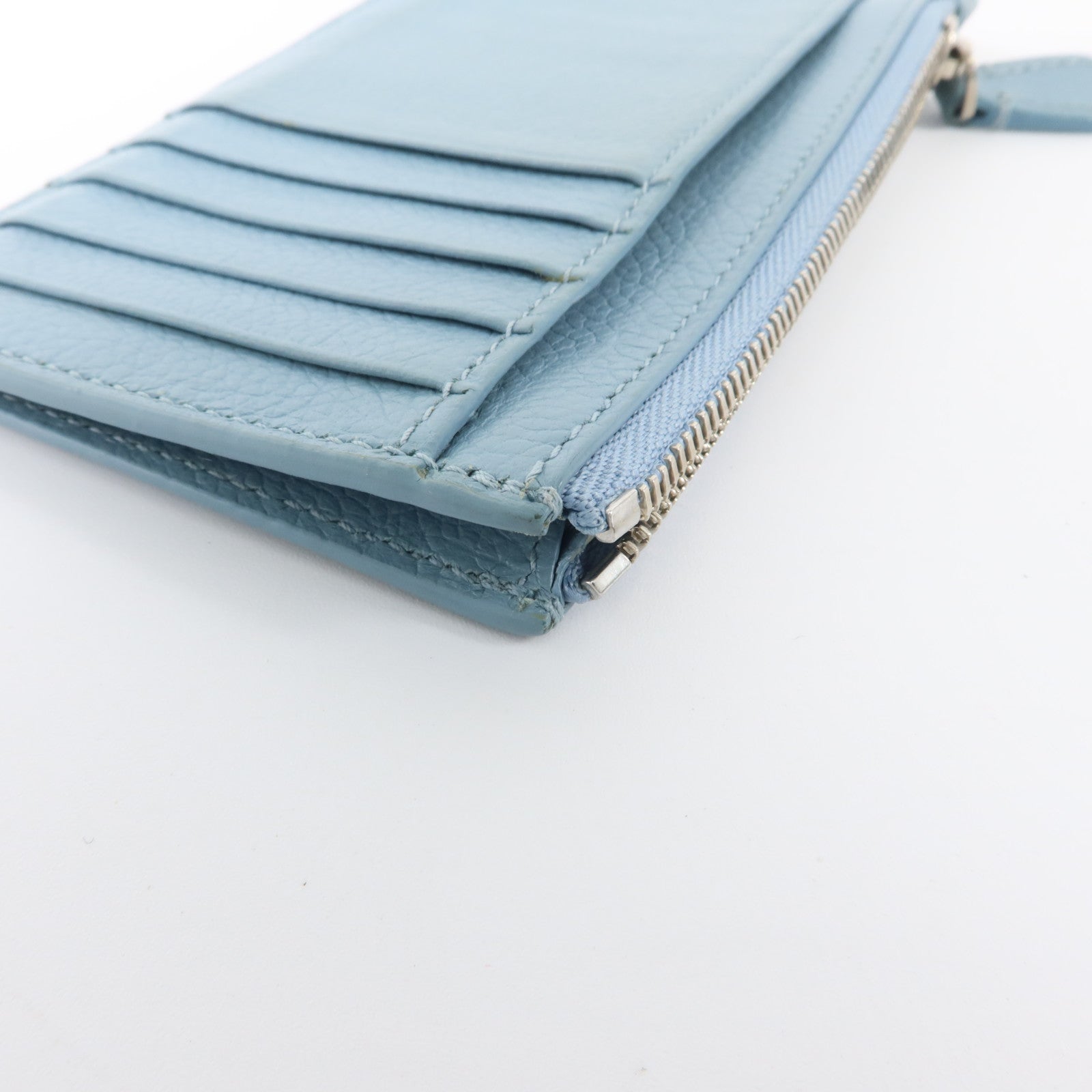 BALENCIAGA 牛皮皮革Coin and Card Holder銀扣零錢包/卡片套