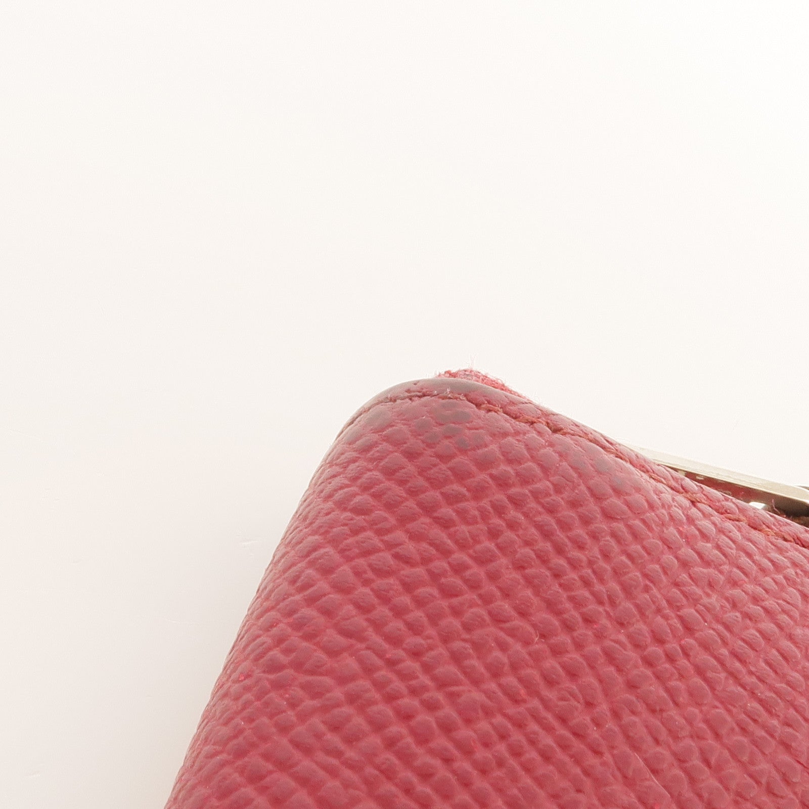 HERMES Epsom皮革/絲質Silk In Long Wallet銀扣長錢包Rubis