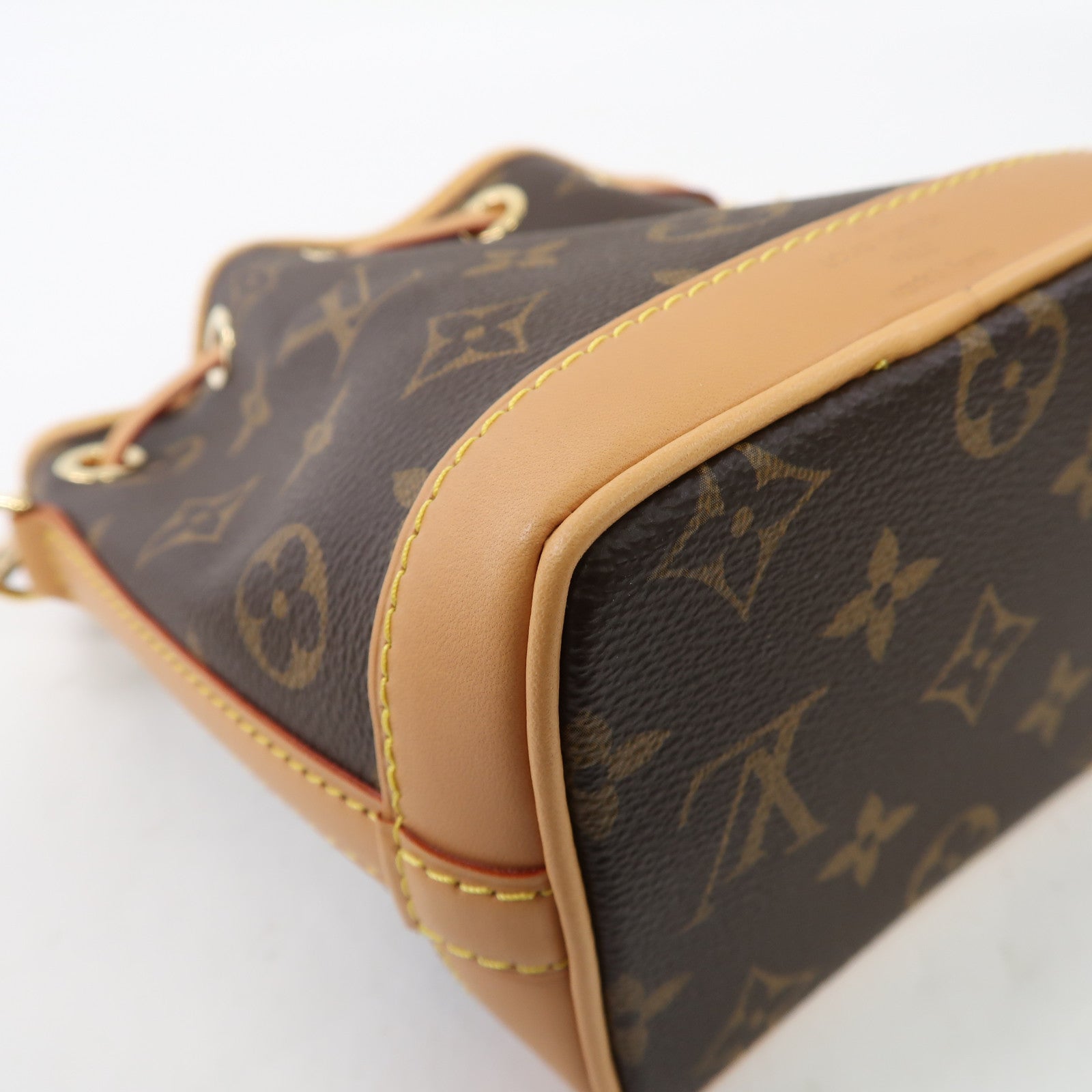 LOUIS VUITTON Monogram Nano Noe金扣手挽肩背兩用袋啡色