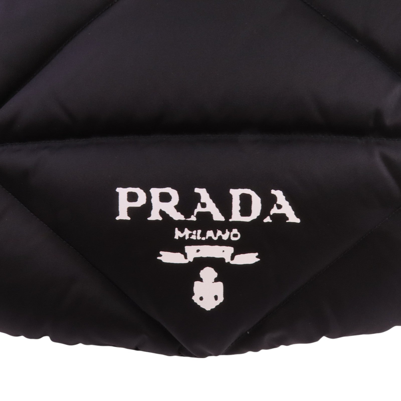 PRADA 尼龍Tessuto銀扣肩背袋