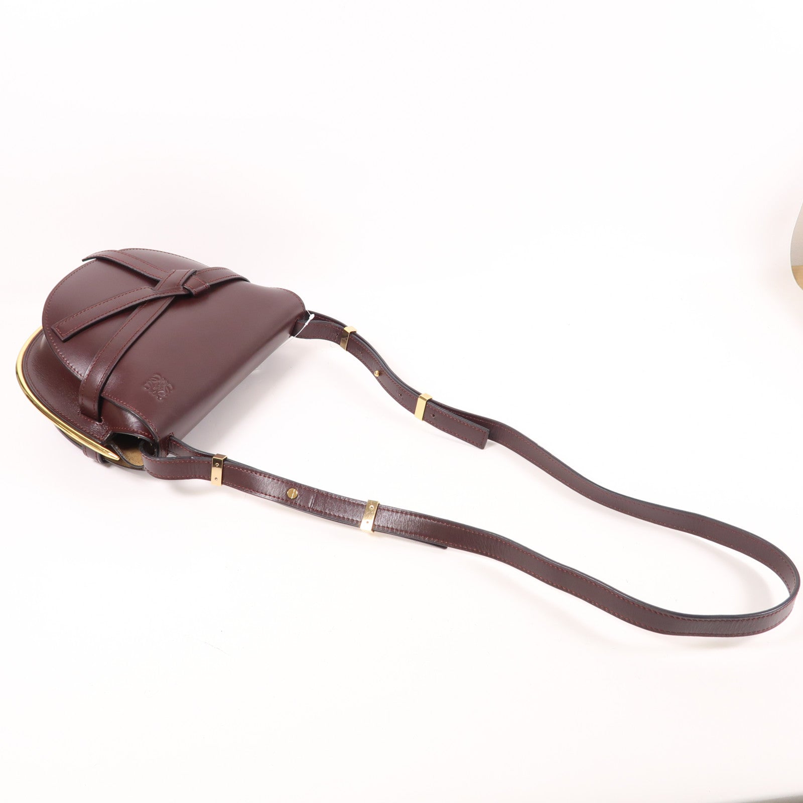 LOEWE 牛皮皮革Gate Medium金扣肩背袋