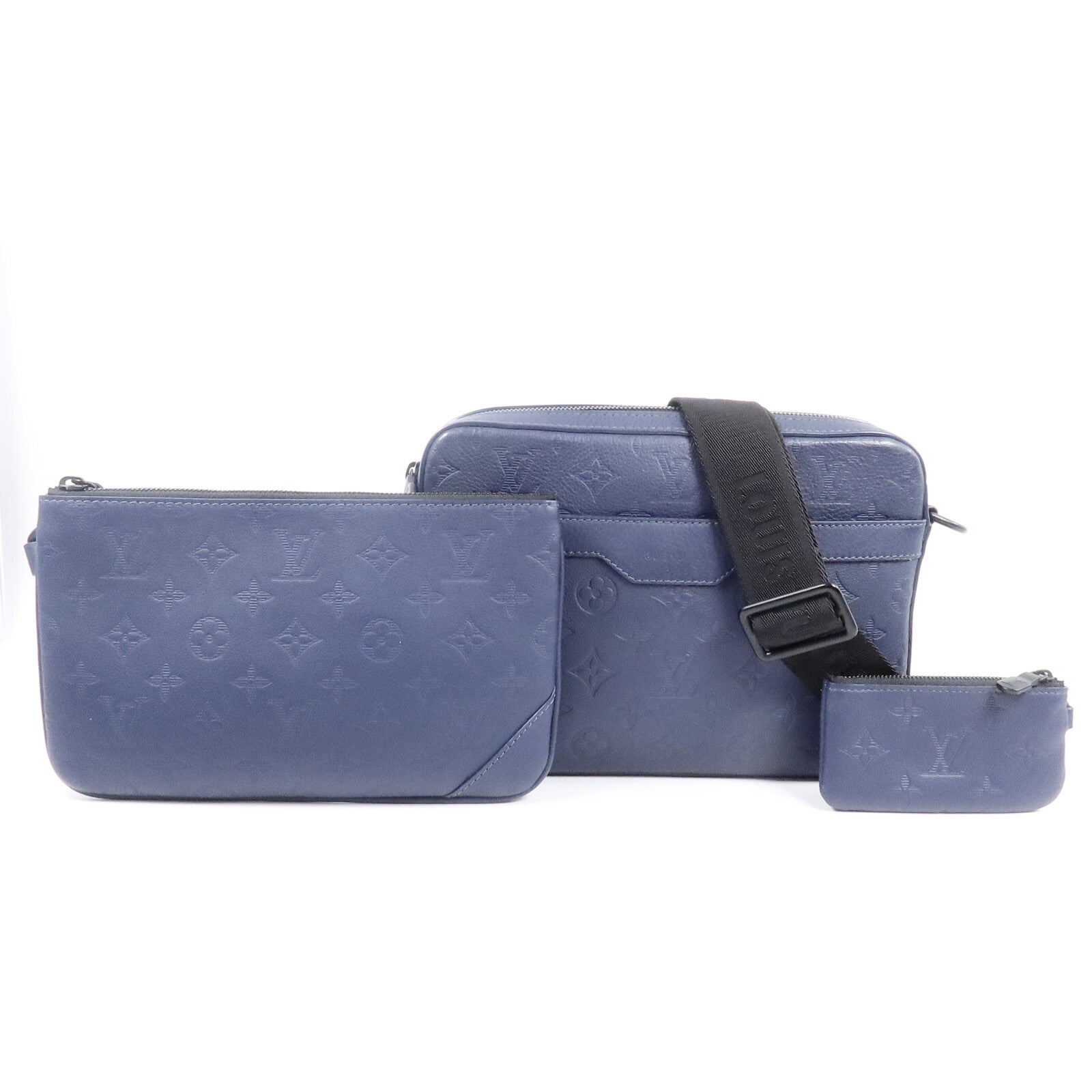 LOUIS VUITTON Monogram Shadow Trio Messenger肩背袋