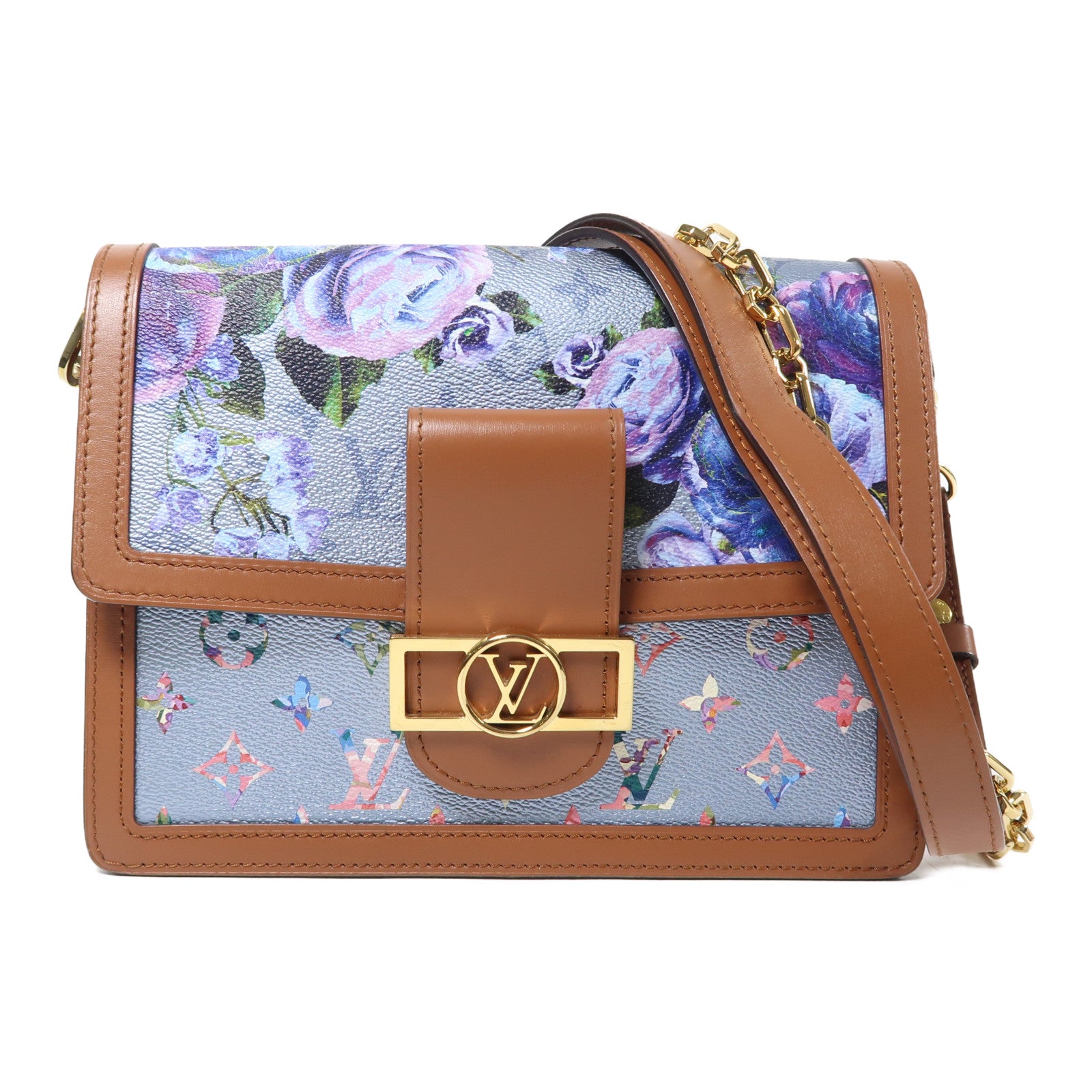 LOUIS VUITTON 【激減優惠】Monogram Dauphine MM金扣手挽肩背兩用袋啡色