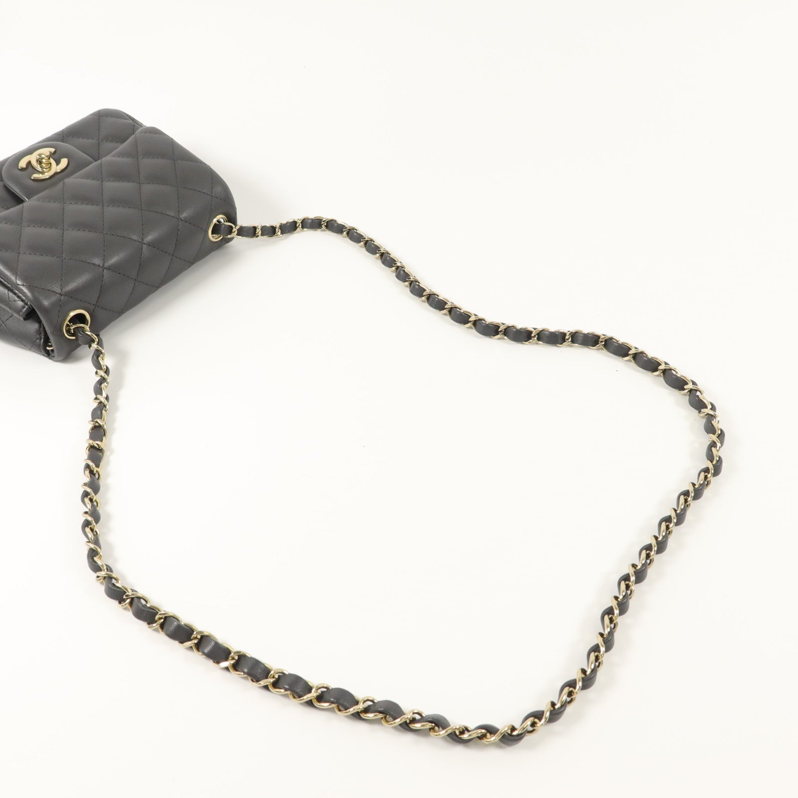 CHANEL 羊皮皮革Mini Classic 17鏈帶肩背袋