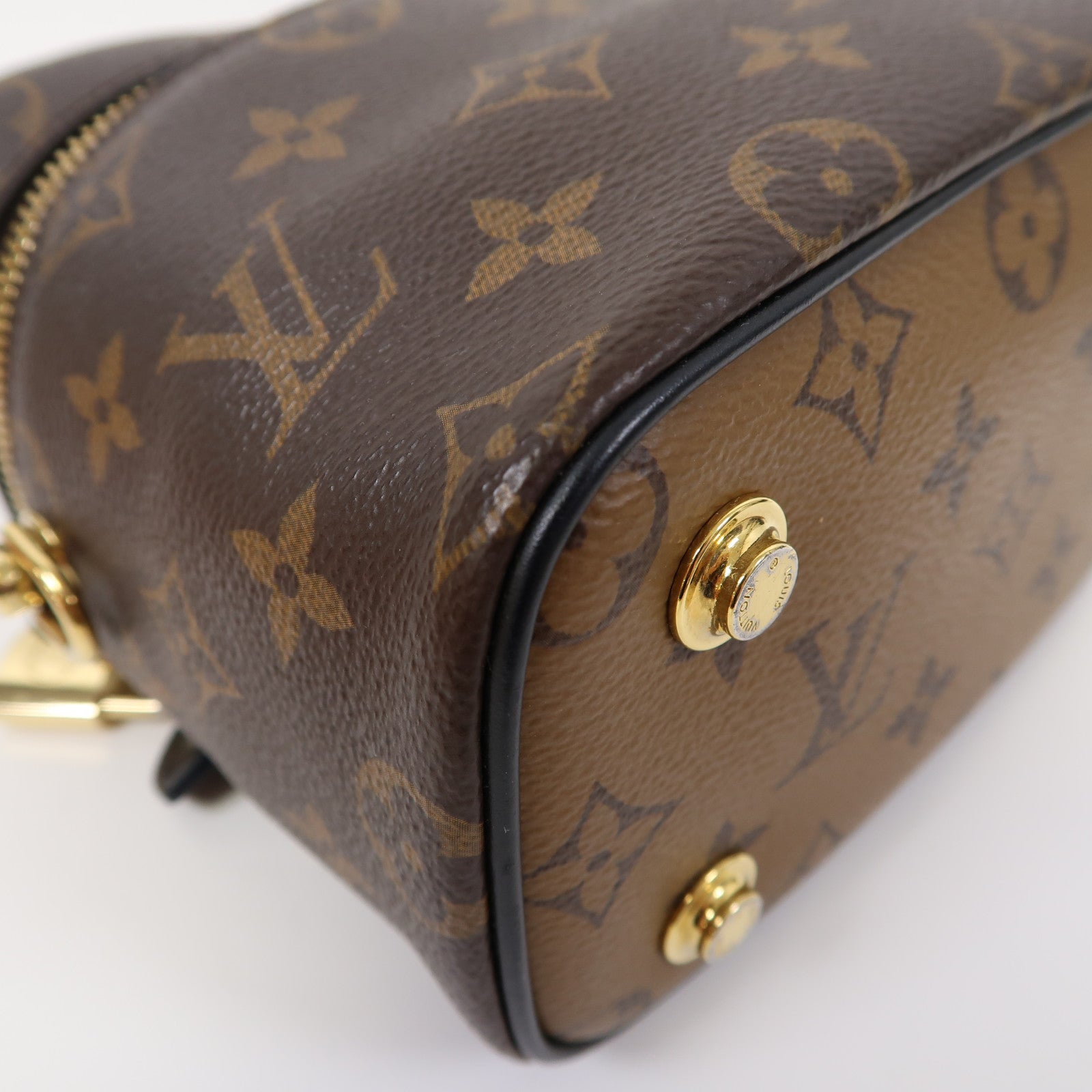 LOUIS VUITTON 【激減優惠】Monogram Vanity PM金扣手挽肩背兩用袋啡色