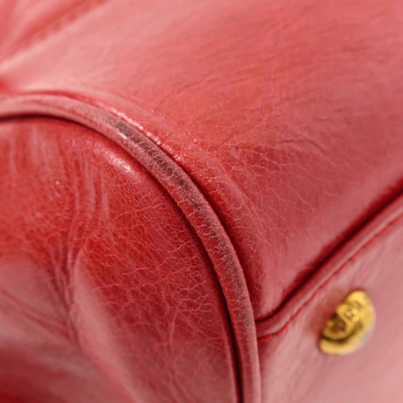 PRADA 牛皮皮革2 Way Shoulder金扣手挽肩背兩用袋