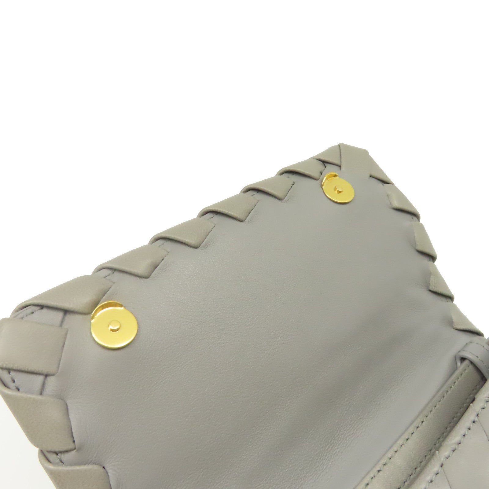 BOTTEGA VENETA 【激減優惠】織紋皮革Shoulder Bag肩背袋灰色