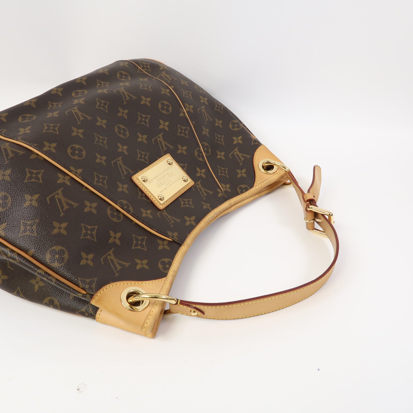 LOUIS VUITTON Monogram Galliera PM金扣肩背袋啡色