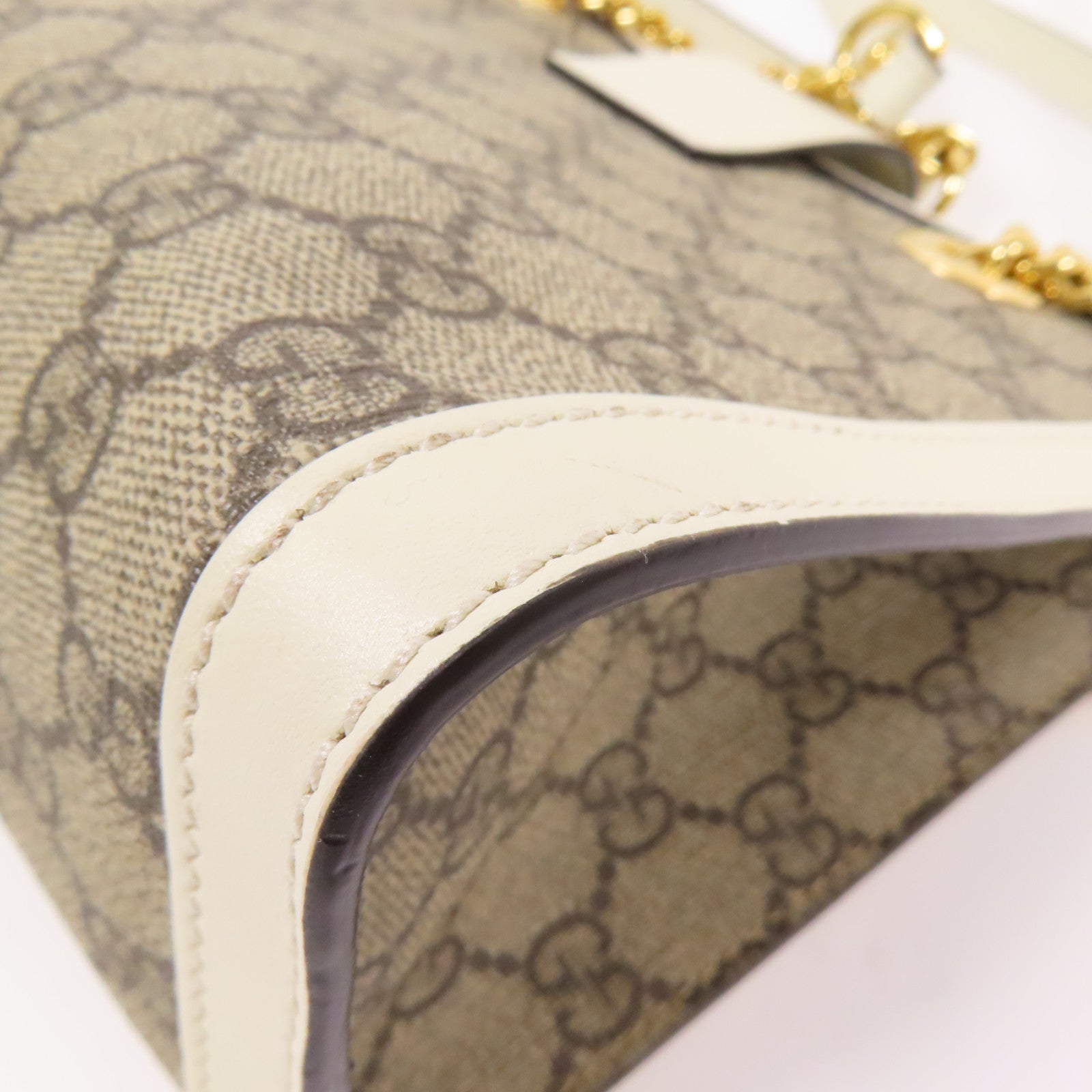 GUCCI 塗層帆布Padlock金扣肩背袋
