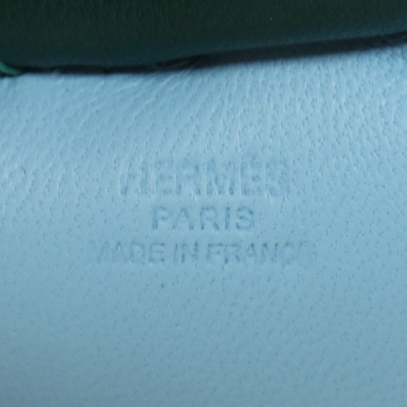 HERMES Milo皮革Rodeo MM掛飾Bleu Atoll