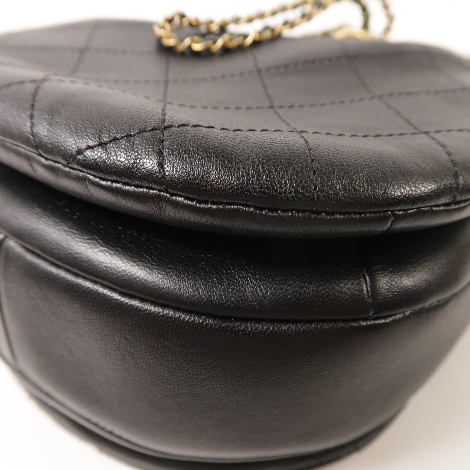 CHANEL 牛皮皮革Bucket Bag鏈帶手挽肩背兩用袋