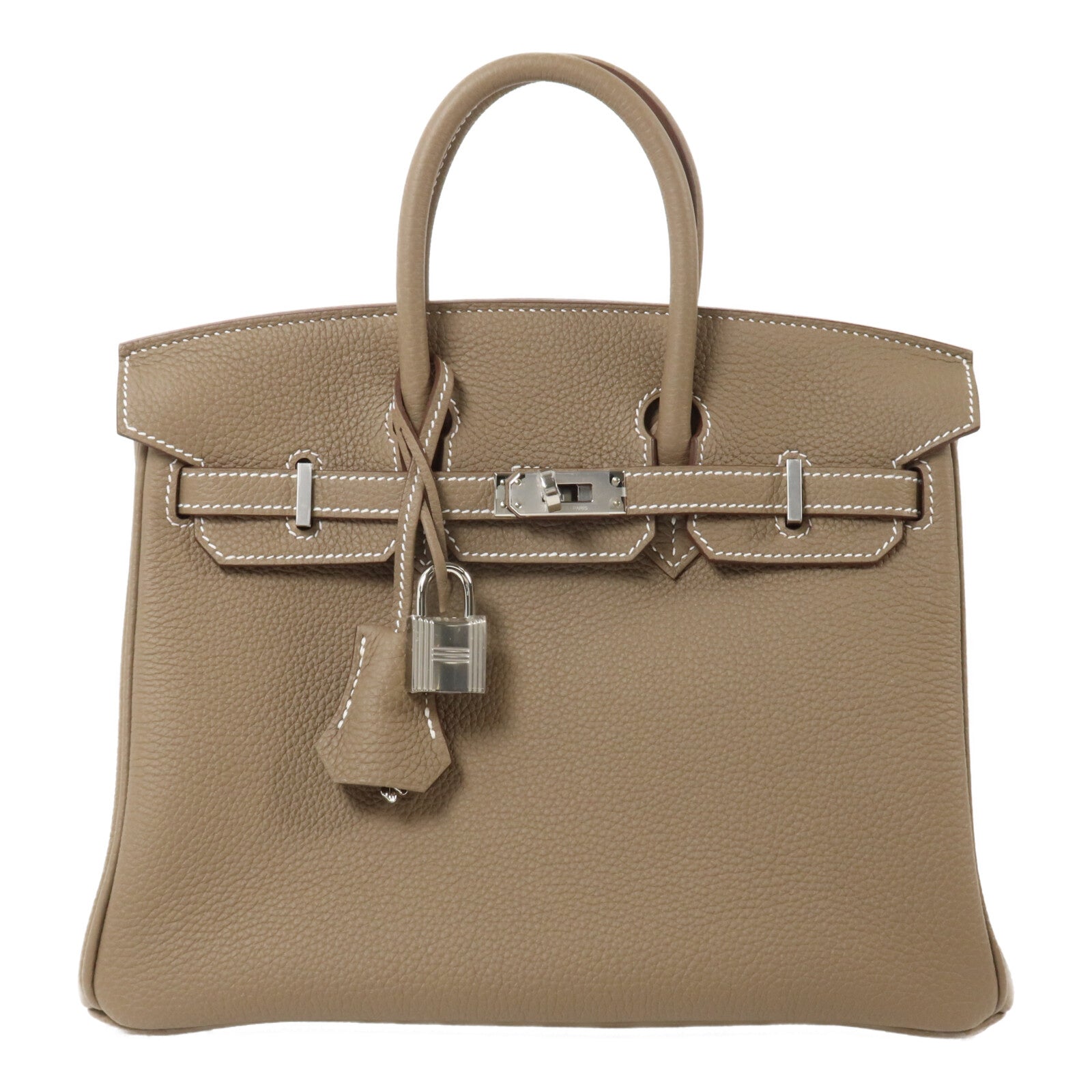 HERMES Togo皮革Birkin 25手挽袋Etoupe