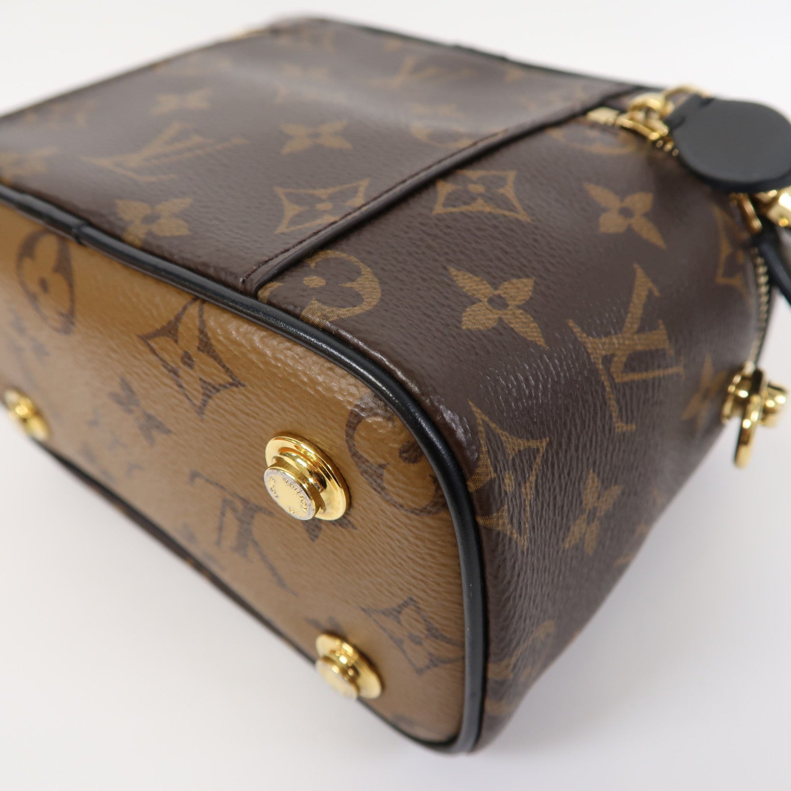 LOUIS VUITTON 【激減優惠】Monogram Vanity PM金扣手挽肩背兩用袋啡色