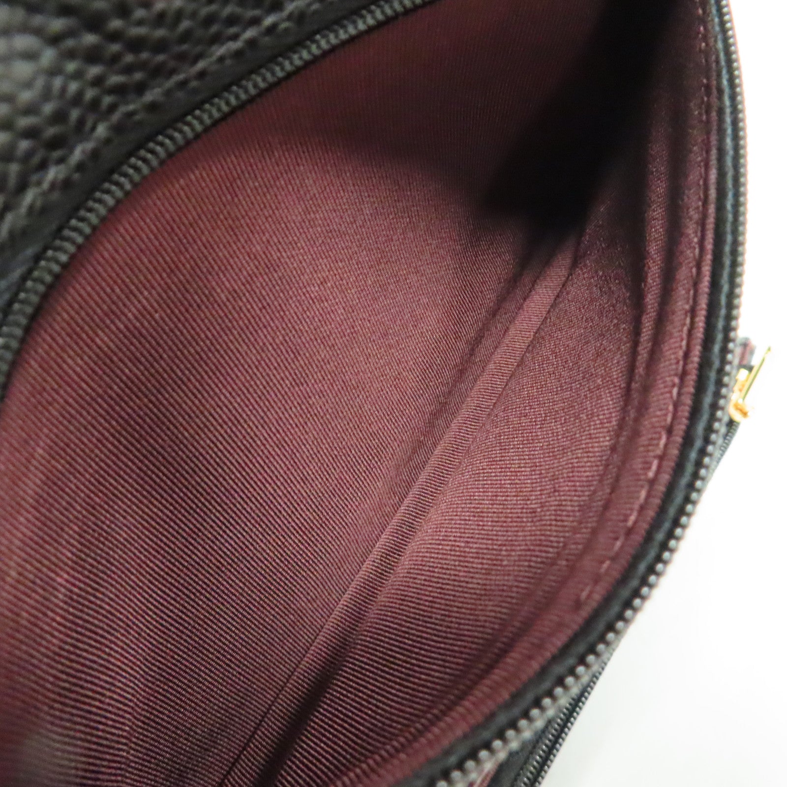 CHANEL 菱格Caviar皮革WOC Wallet On Chain Shoulder Bag金扣鏈帶肩背袋黑色