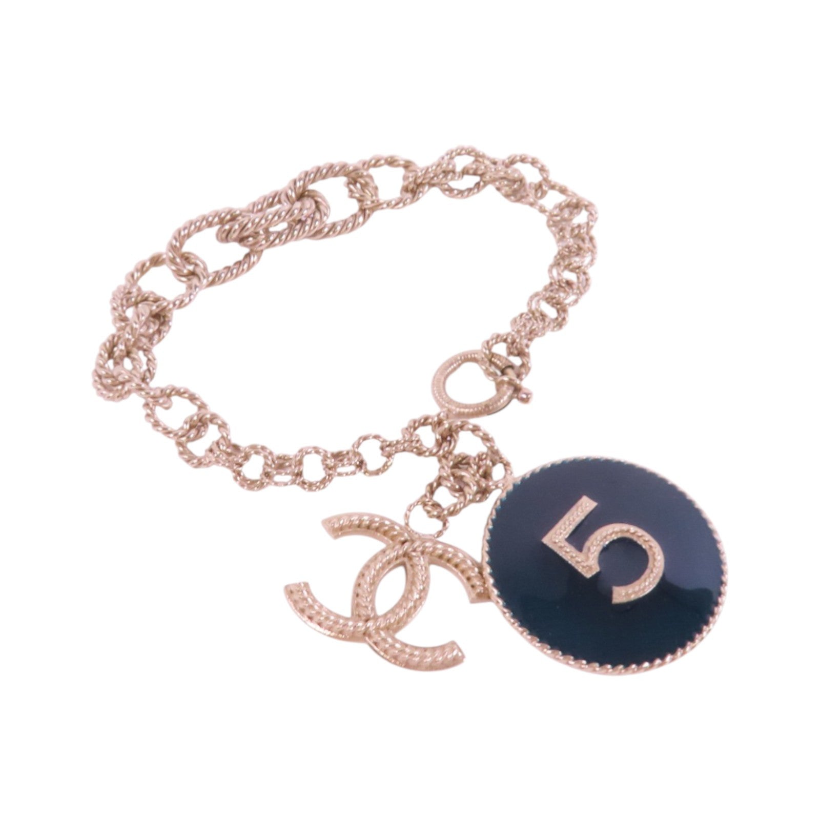 CHANEL 金屬/PVC Bracelet金扣手鏈