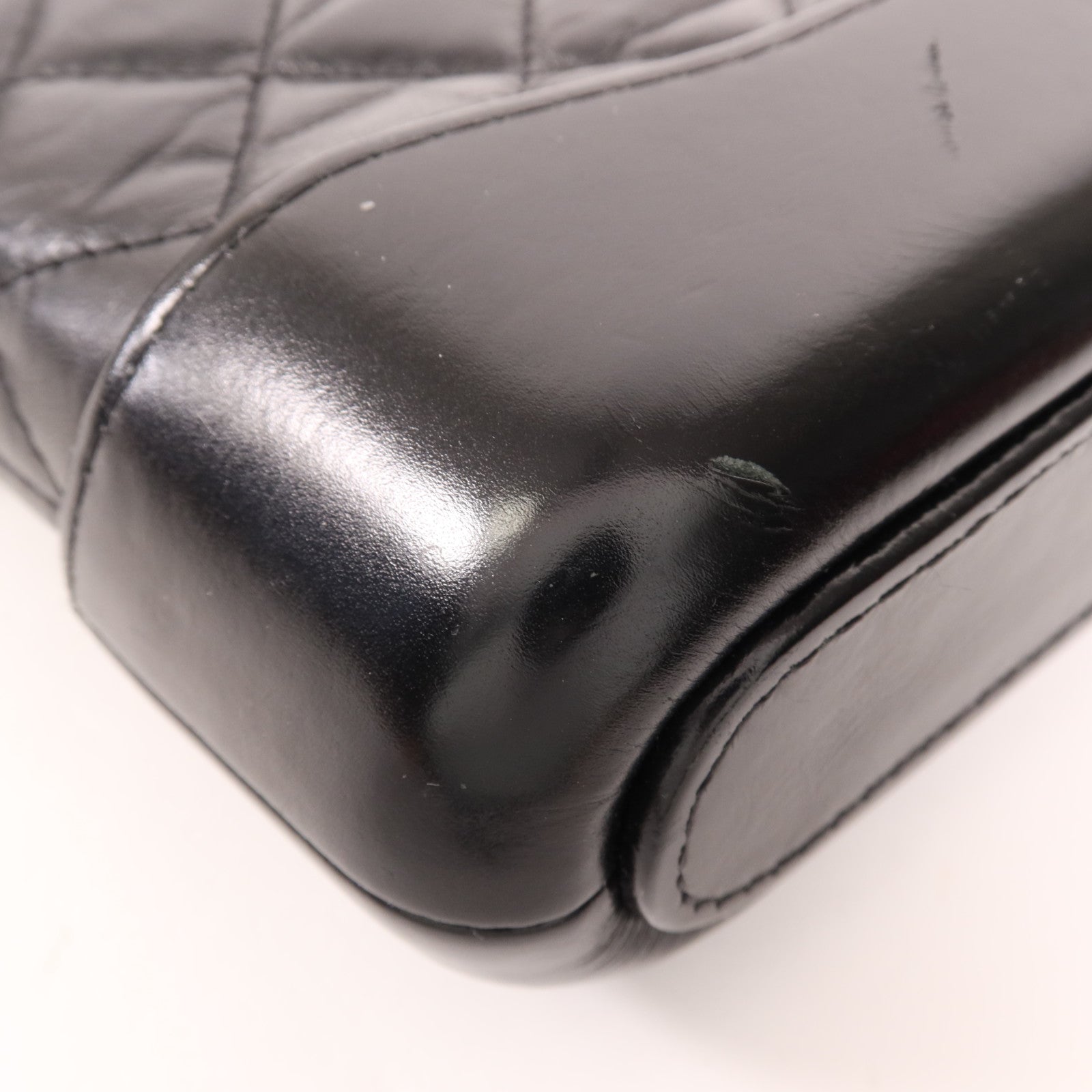 CHANEL 羊皮皮革Gabrielle WOC鏈帶肩背袋