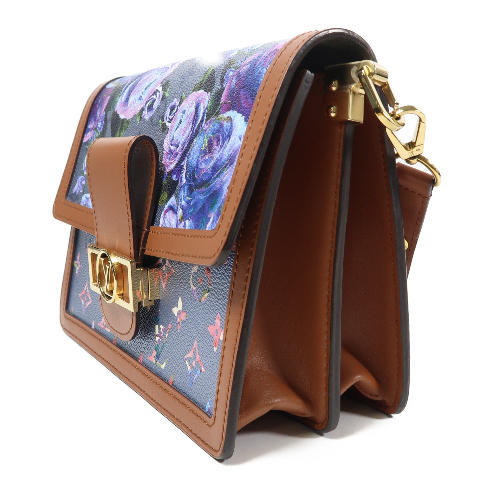 LOUIS VUITTON 【激減優惠】Monogram Dauphine MM金扣手挽肩背兩用袋啡色