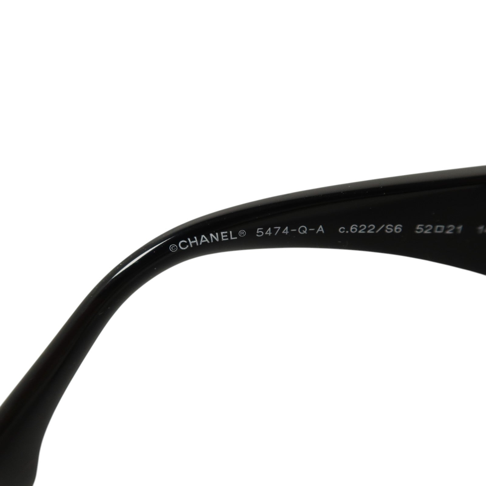 CHANEL PVC/牛皮皮革Square Sunglass太陽眼眼鏡