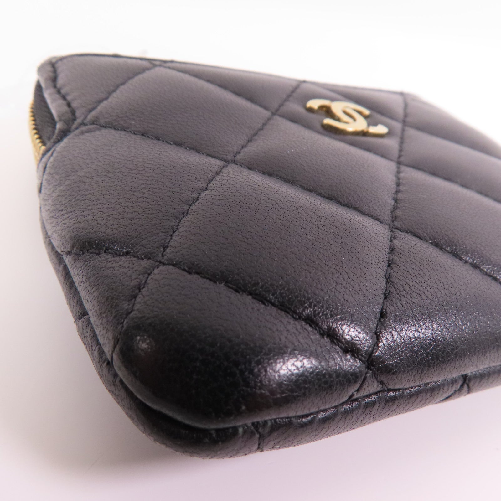 CHANEL 羊皮皮革Card case金扣卡套