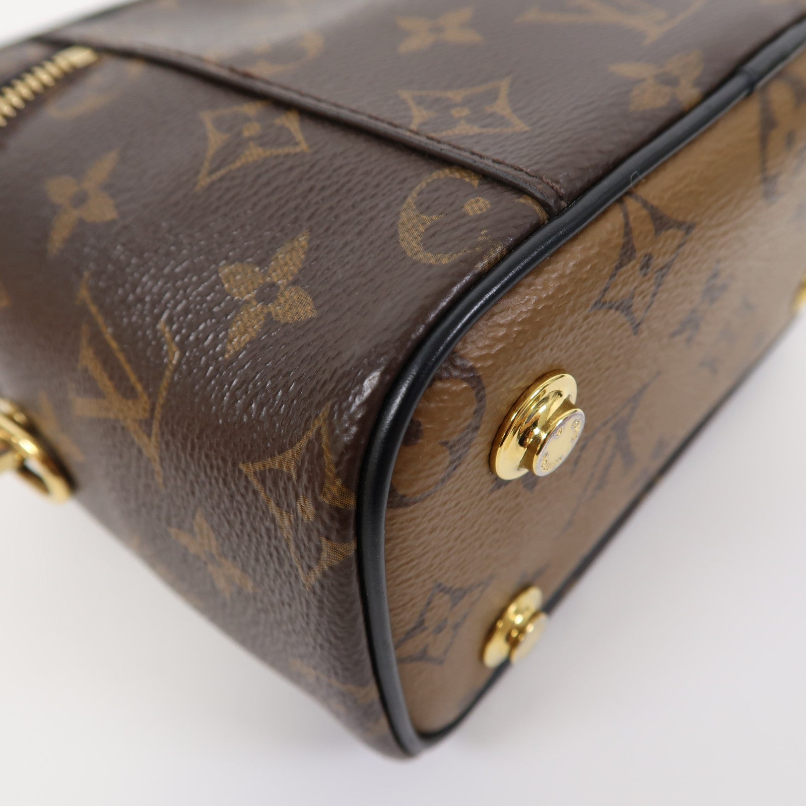 LOUIS VUITTON 【激減優惠】Monogram Vanity PM金扣手挽肩背兩用袋啡色