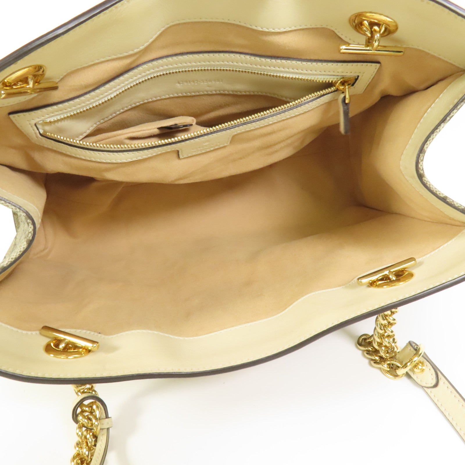 GUCCI 塗層帆布Padlock GG金扣肩背袋