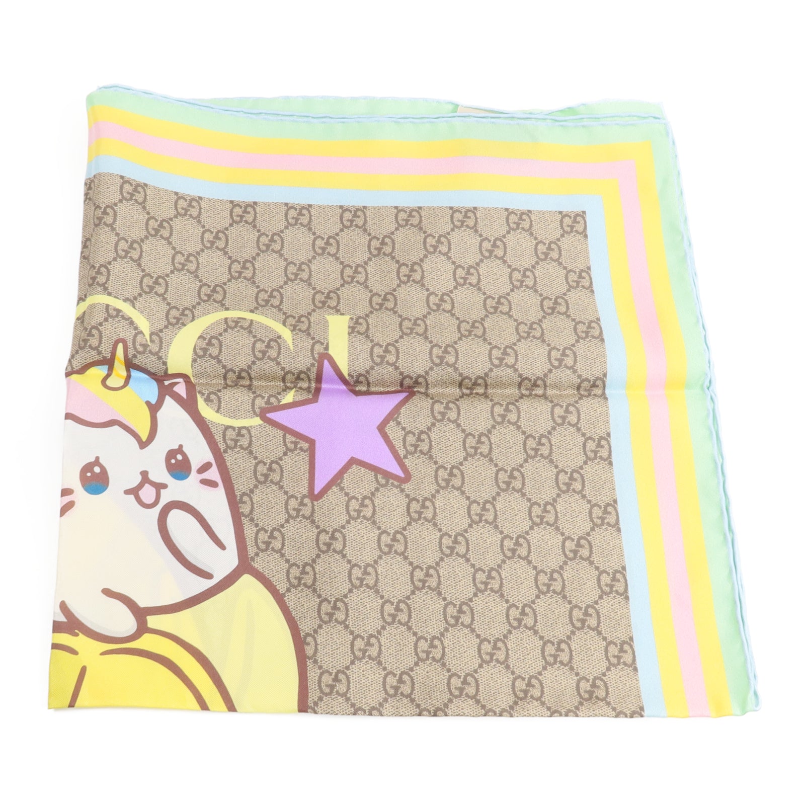 GUCCI 絲質GucciXBananya Scarf 70X70cm絲巾