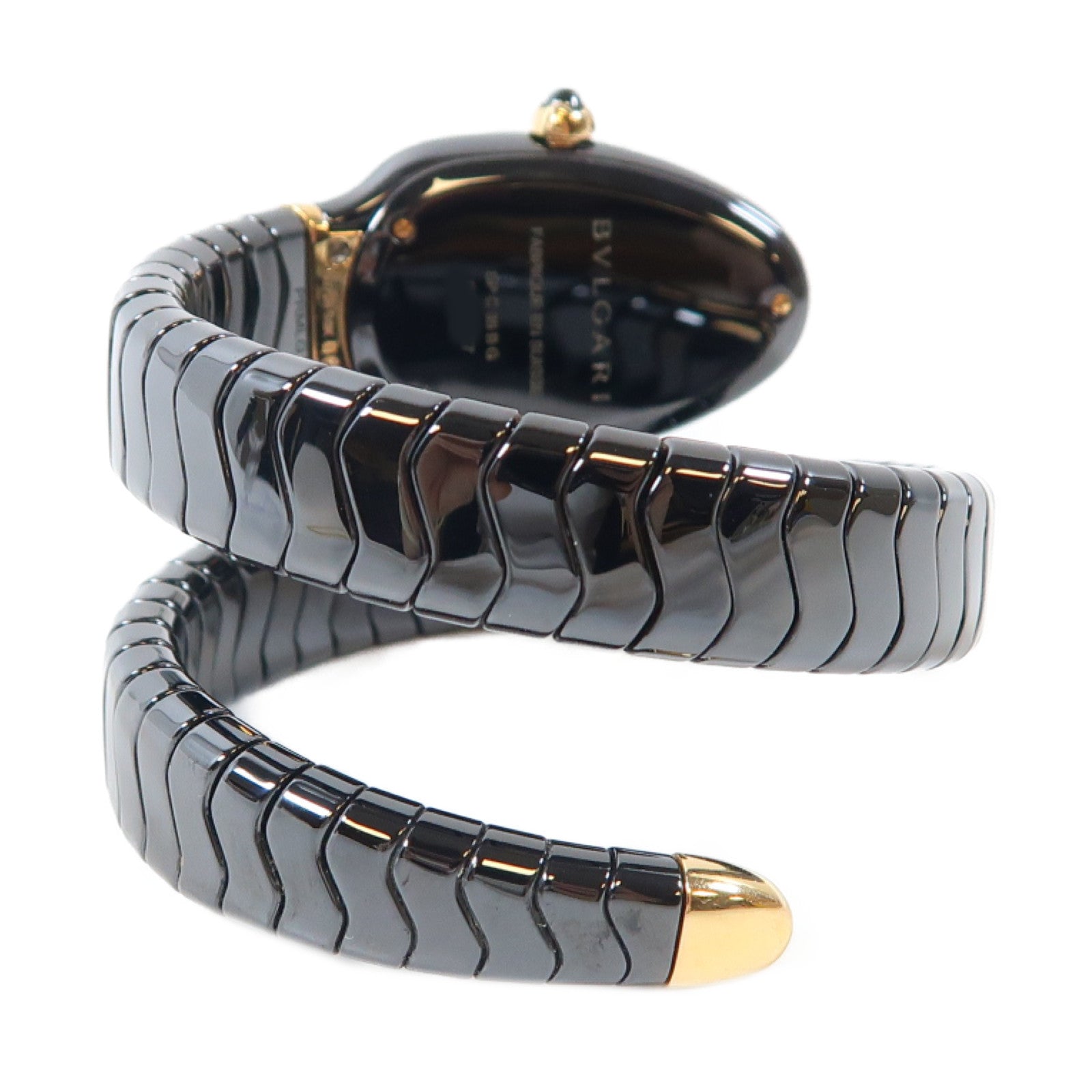 BVLGARI Serpenti Spiga Ceramic石英機芯手錶黑色