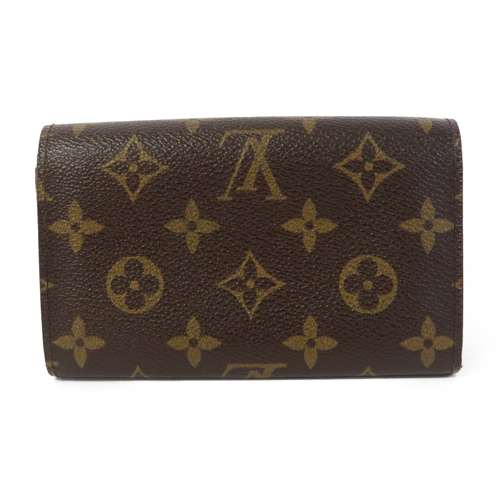 LOUIS VUITTON Monogram Portefeuille Tresor金扣錢包啡色