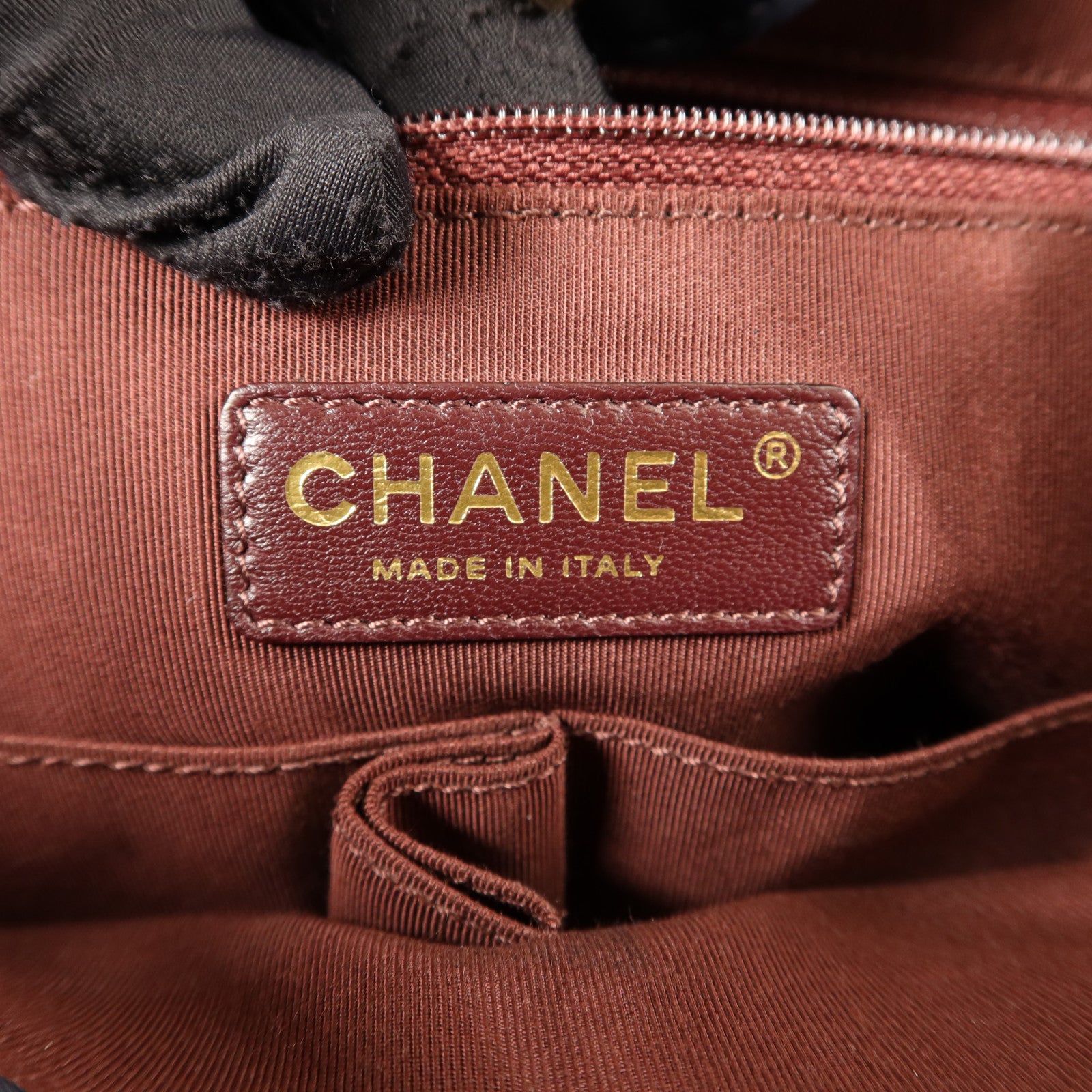 CHANEL 牛皮皮革Tote Bag金扣手挽袋