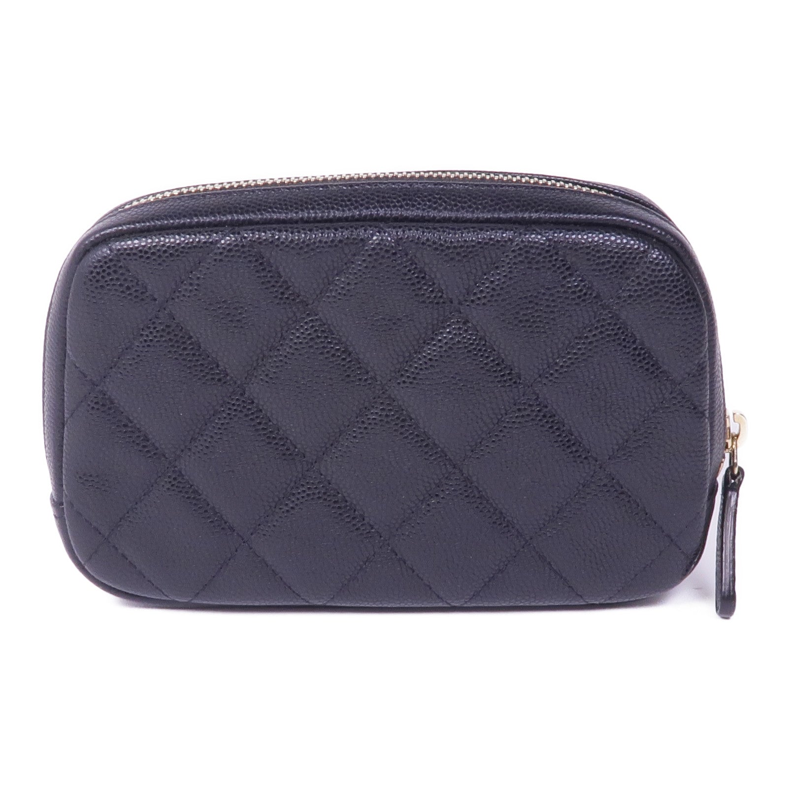 CHANEL 牛皮皮革Cosmetic Pouch金扣化妝袋