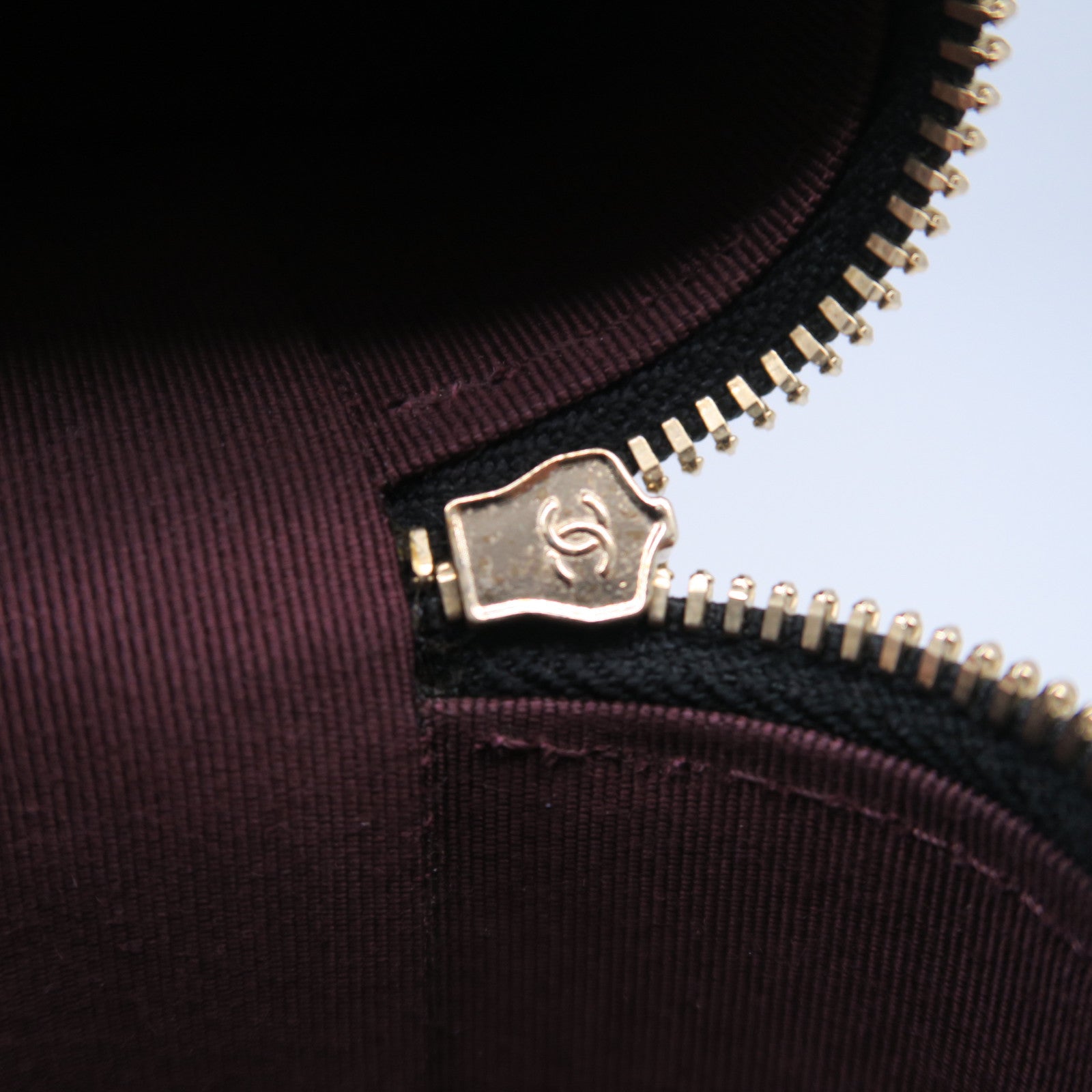 CHANEL 菱格牛皮皮革Chain Shoulder Bag金扣鏈帶肩背袋黑色