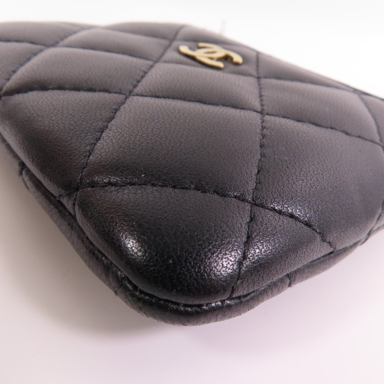 CHANEL 羊皮皮革Card case金扣卡套