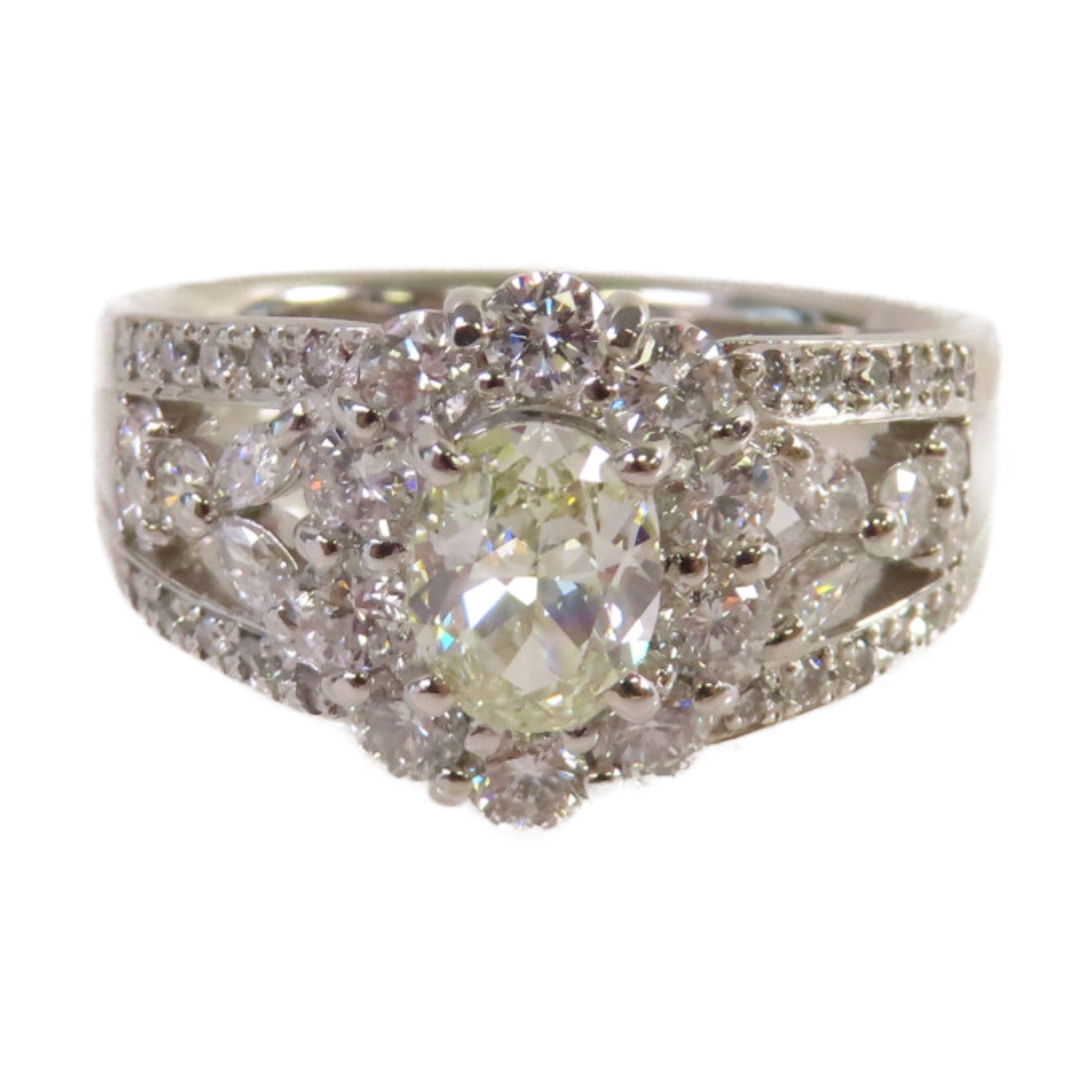 JEWELRY 【激減優惠】PT900鉑金/1.17ct/0.806ct鑽石Diamond Ring戒指US#8.75