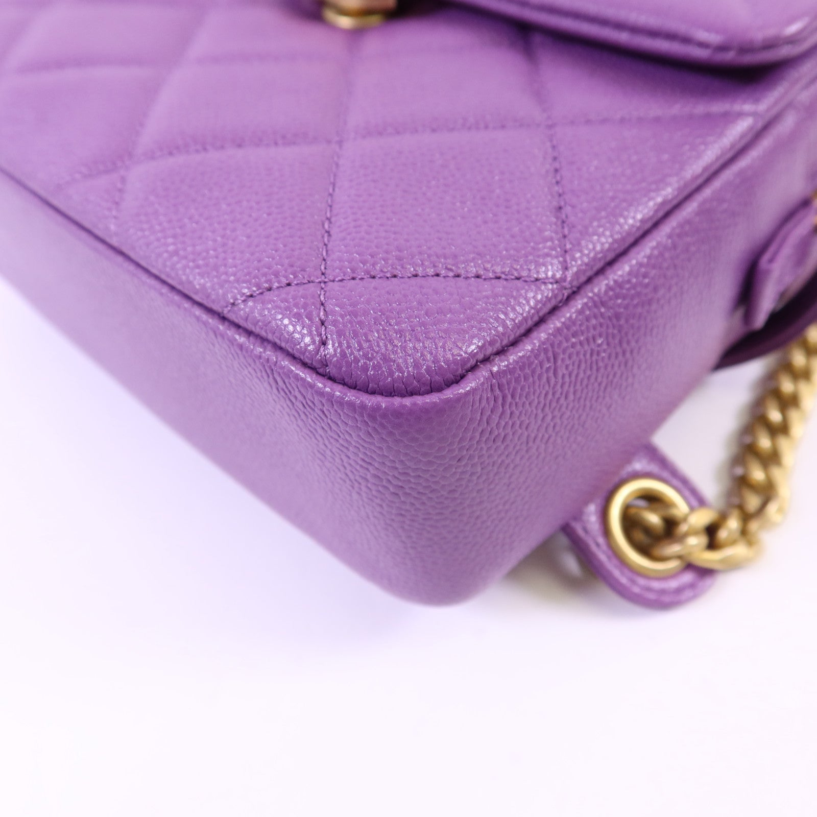 CHANEL 牛皮皮革Backpack金扣背包