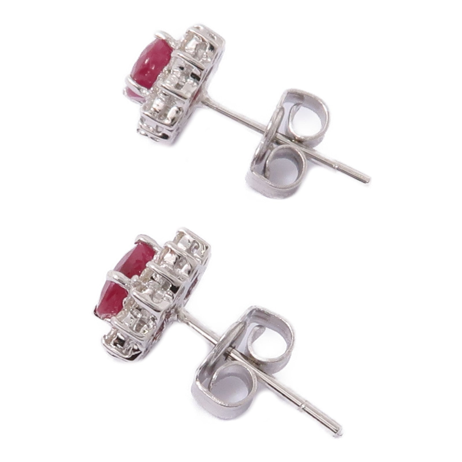 JEWELRY 18K白金Ruby/Diamond Earrings紅寶石/鑽石耳環