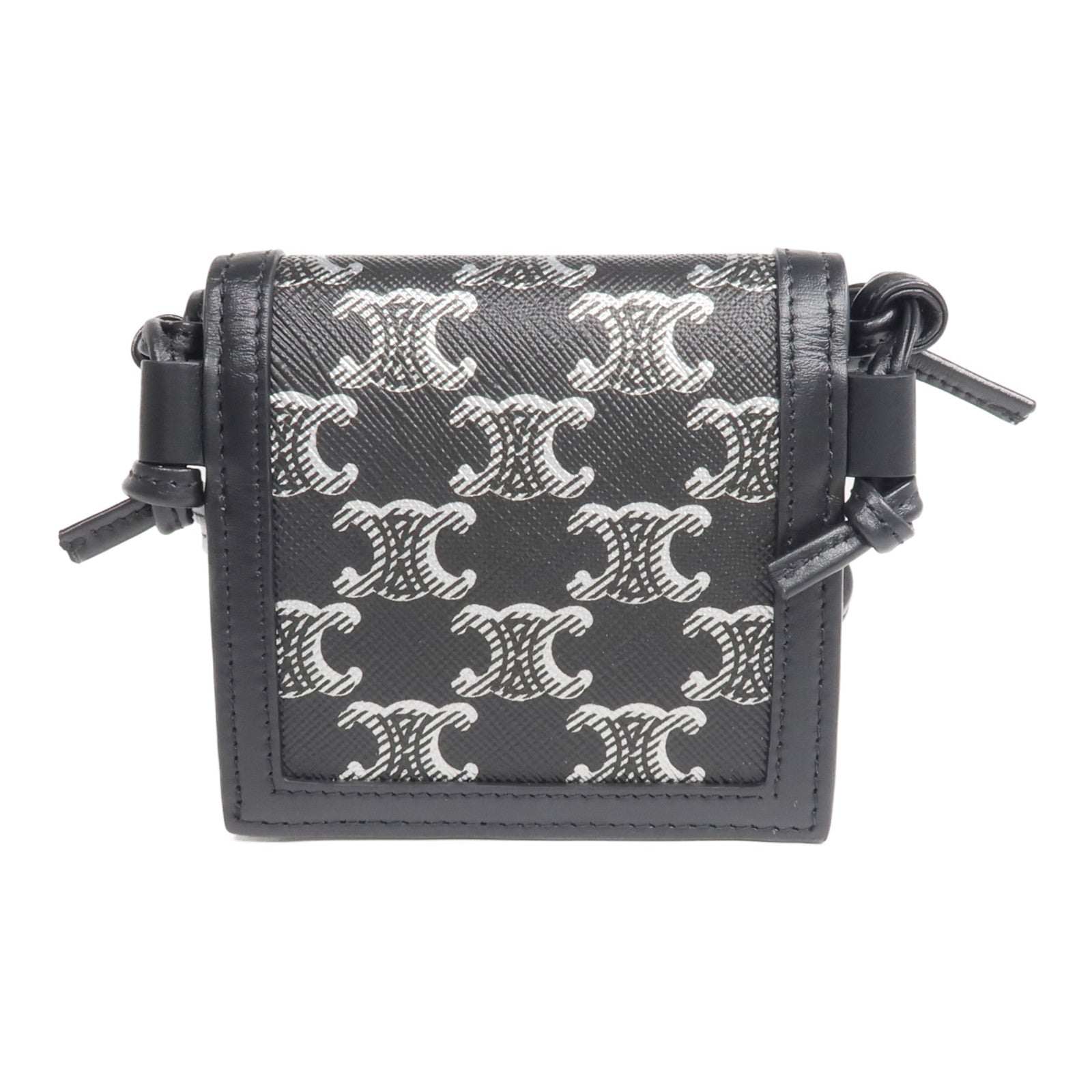 CELINE 牛皮皮革/塗層帆布Triomphe Necklace Wallet肩背袋