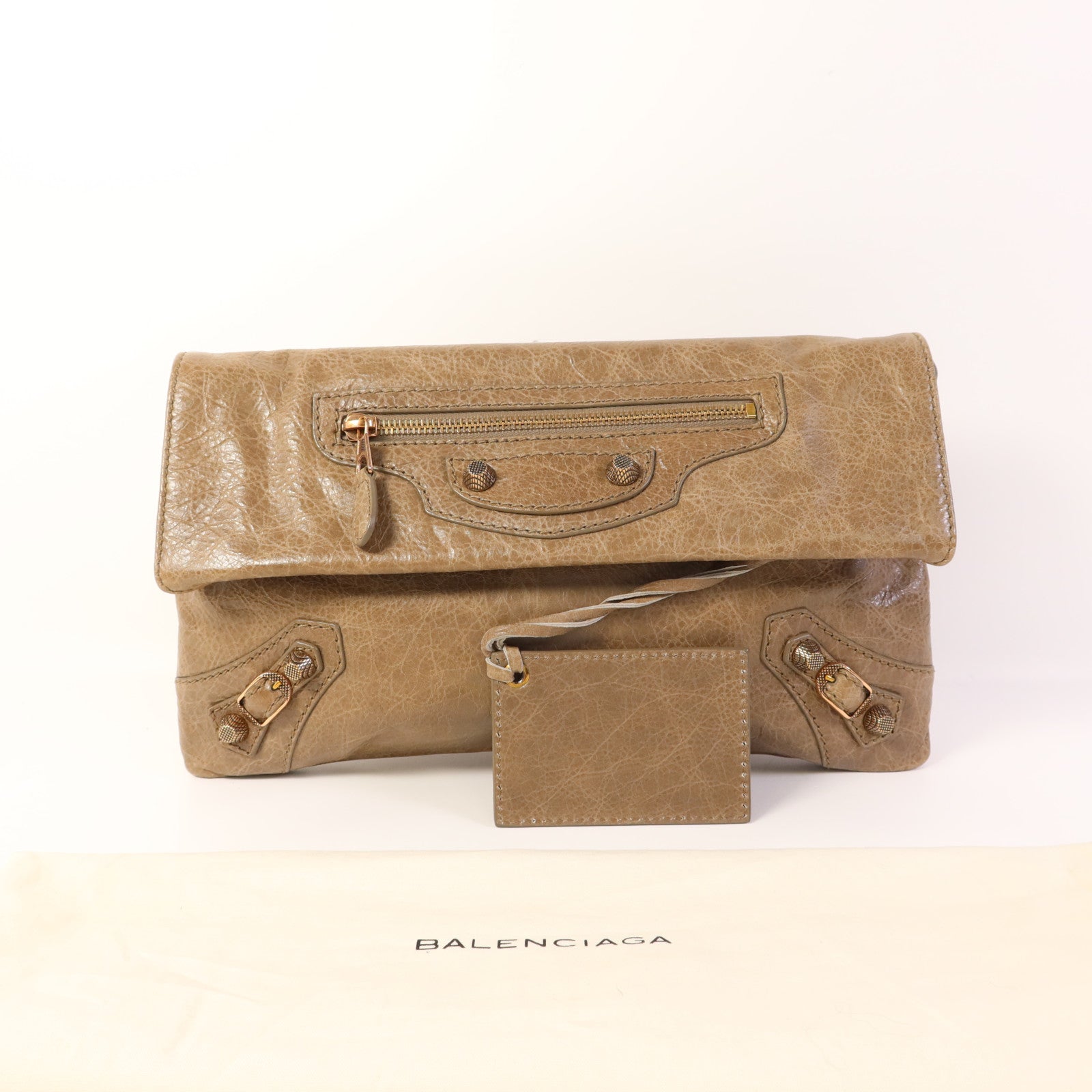 BALENCIAGA 羊皮皮革Clutch金扣手拿包