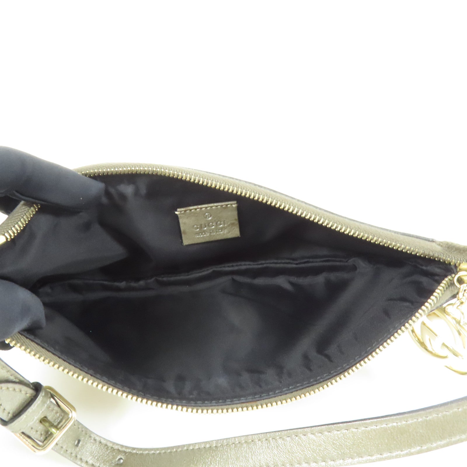 GUCCI GG Canvas Mini Pochette金扣肩背袋