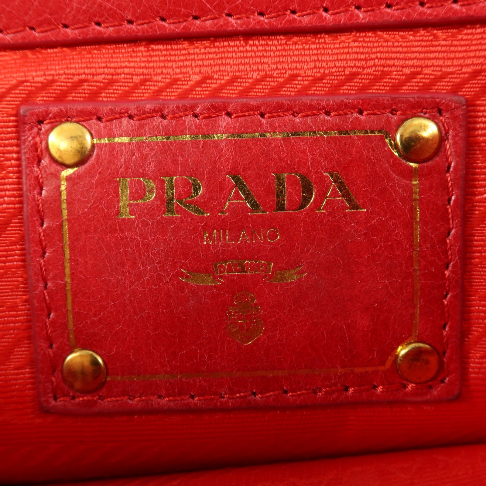 PRADA 牛皮皮革2 Way Shoulder金扣手挽肩背兩用袋