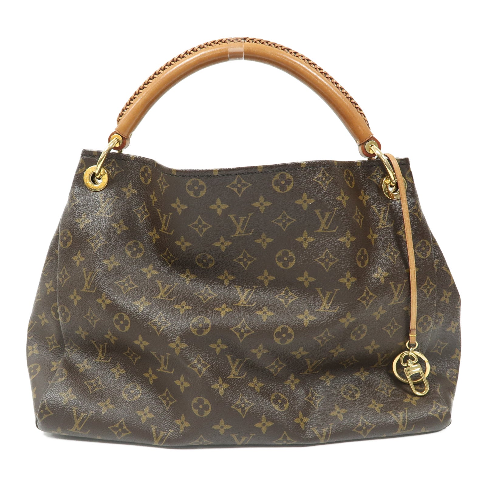 LOUIS VUITTON Monogram Artsy MM金扣肩背袋棕色