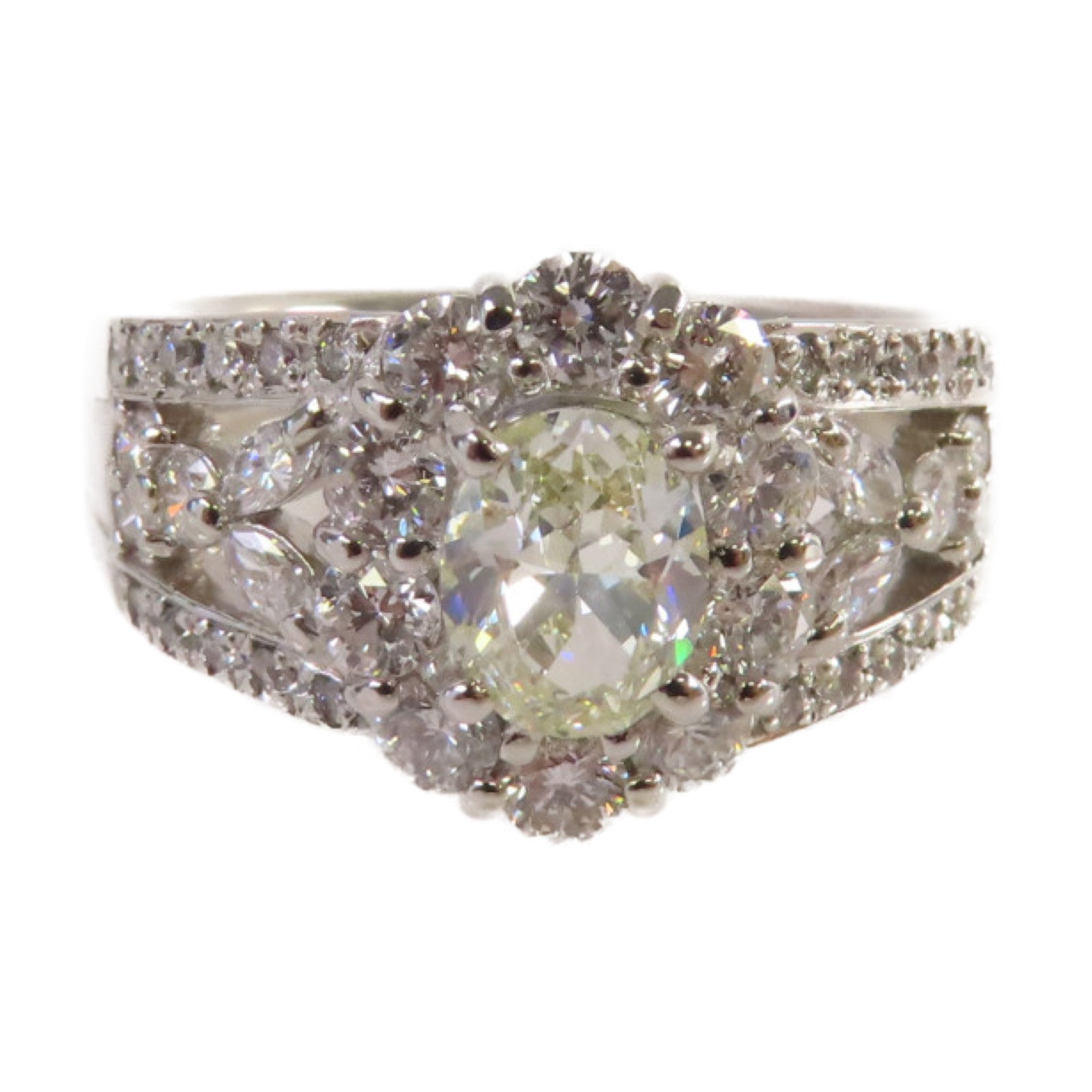 JEWELRY 【激減優惠】PT900鉑金/1.17ct/0.806ct鑽石Diamond Ring戒指US#8.75