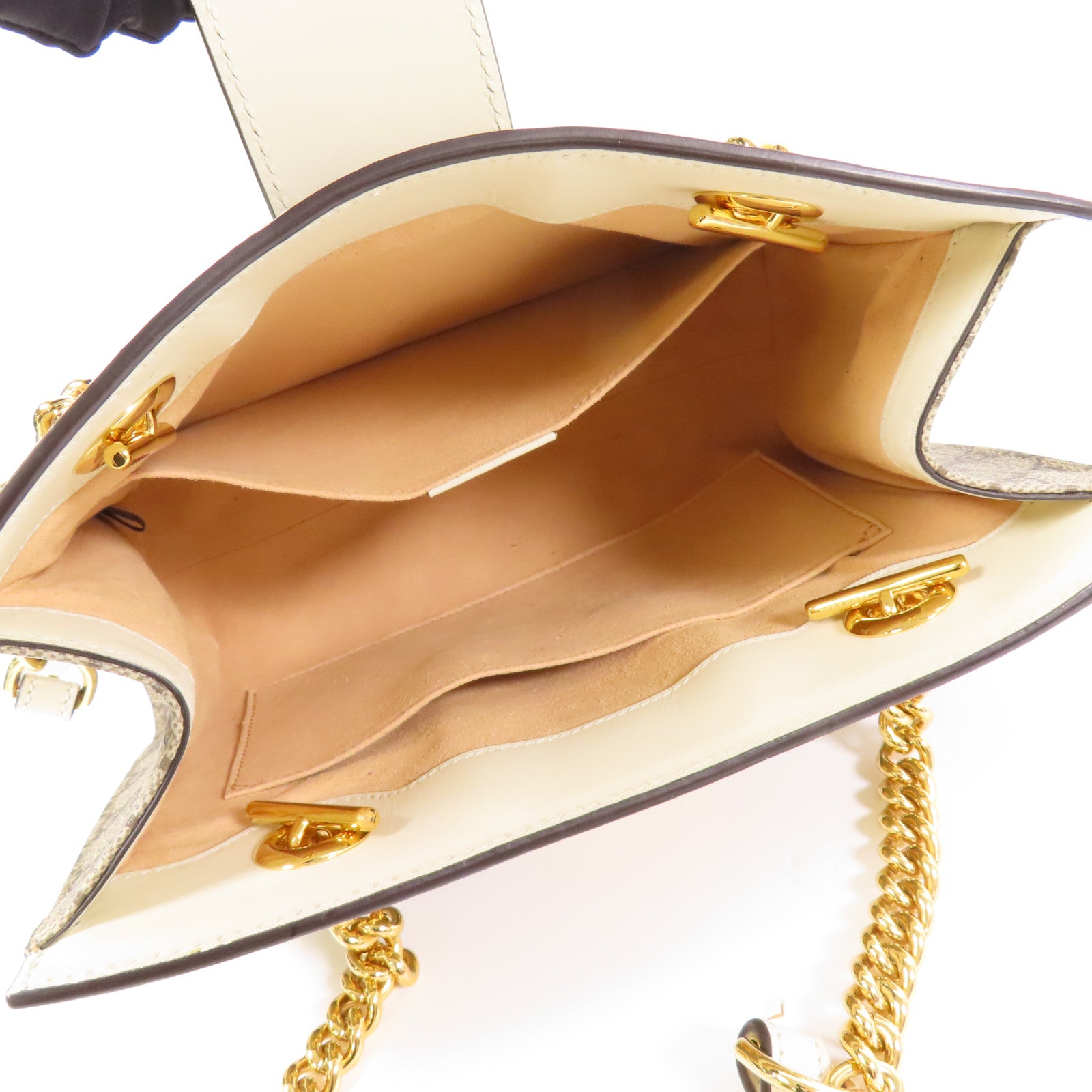 GUCCI 塗層帆布Padlock金扣肩背袋