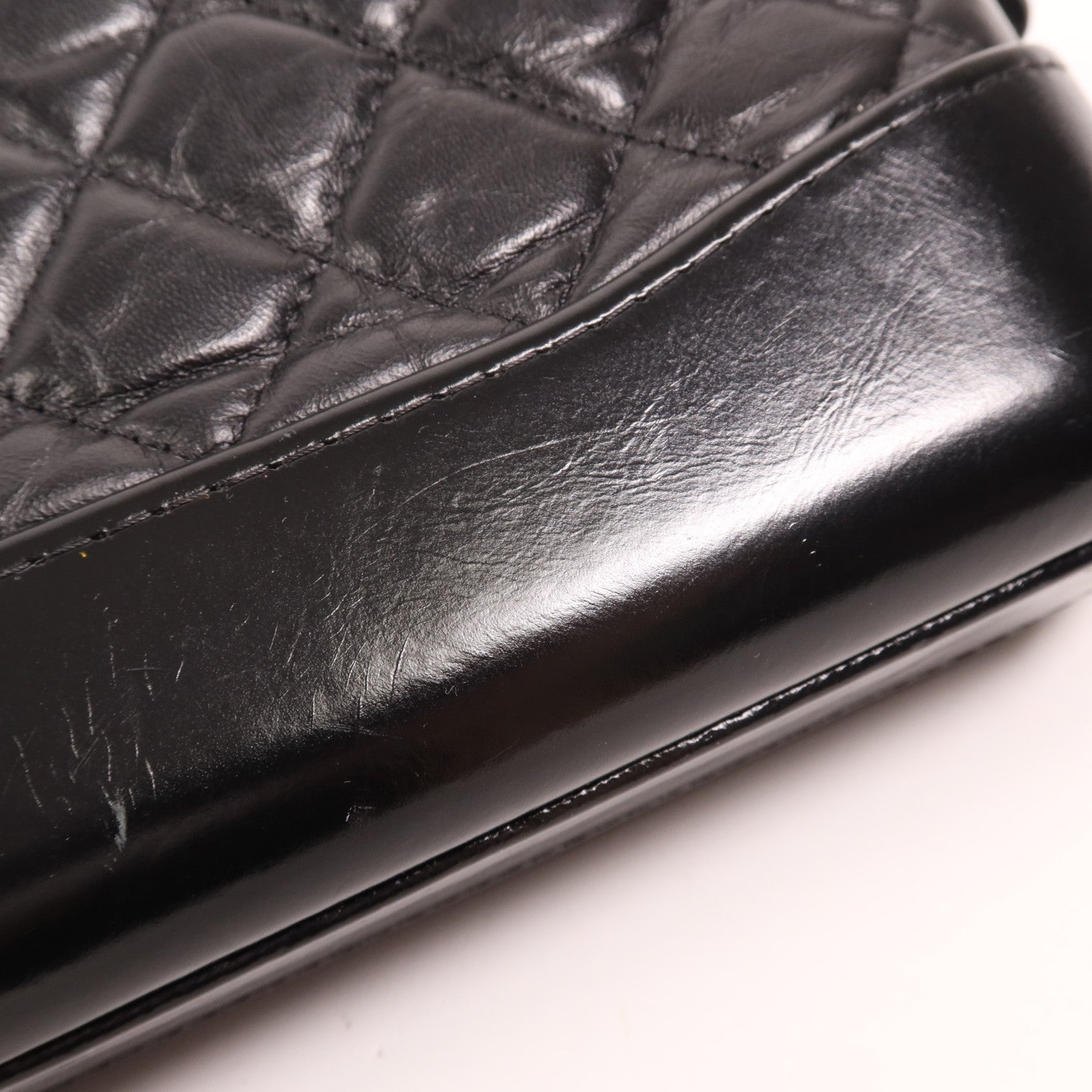 CHANEL 羊皮皮革Gabrielle WOC鏈帶肩背袋